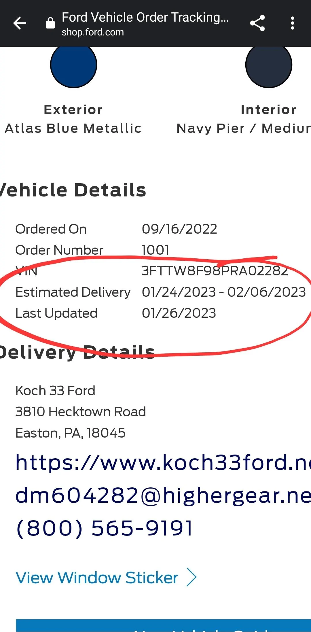 Ford Maverick Order Tracker Updated Today (1/31) Screenshot_20230130_164426_Chrom
