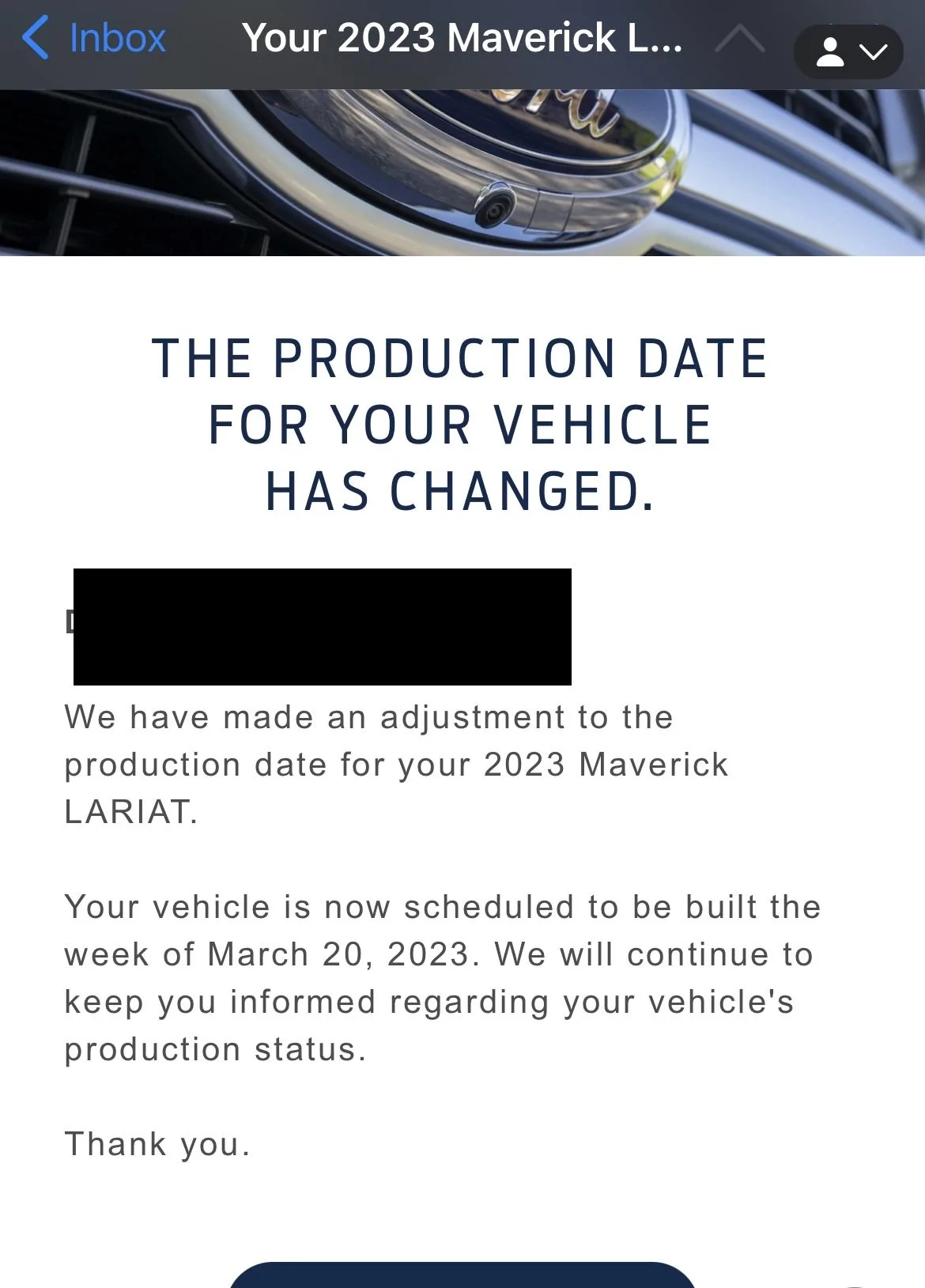 Ford Maverick 📬 1/26/23 Scheduling Email Received Group [EMAILS NOW ARRIVING!] 760707EC-4AAB-47EA-A498-21F853C16D3B