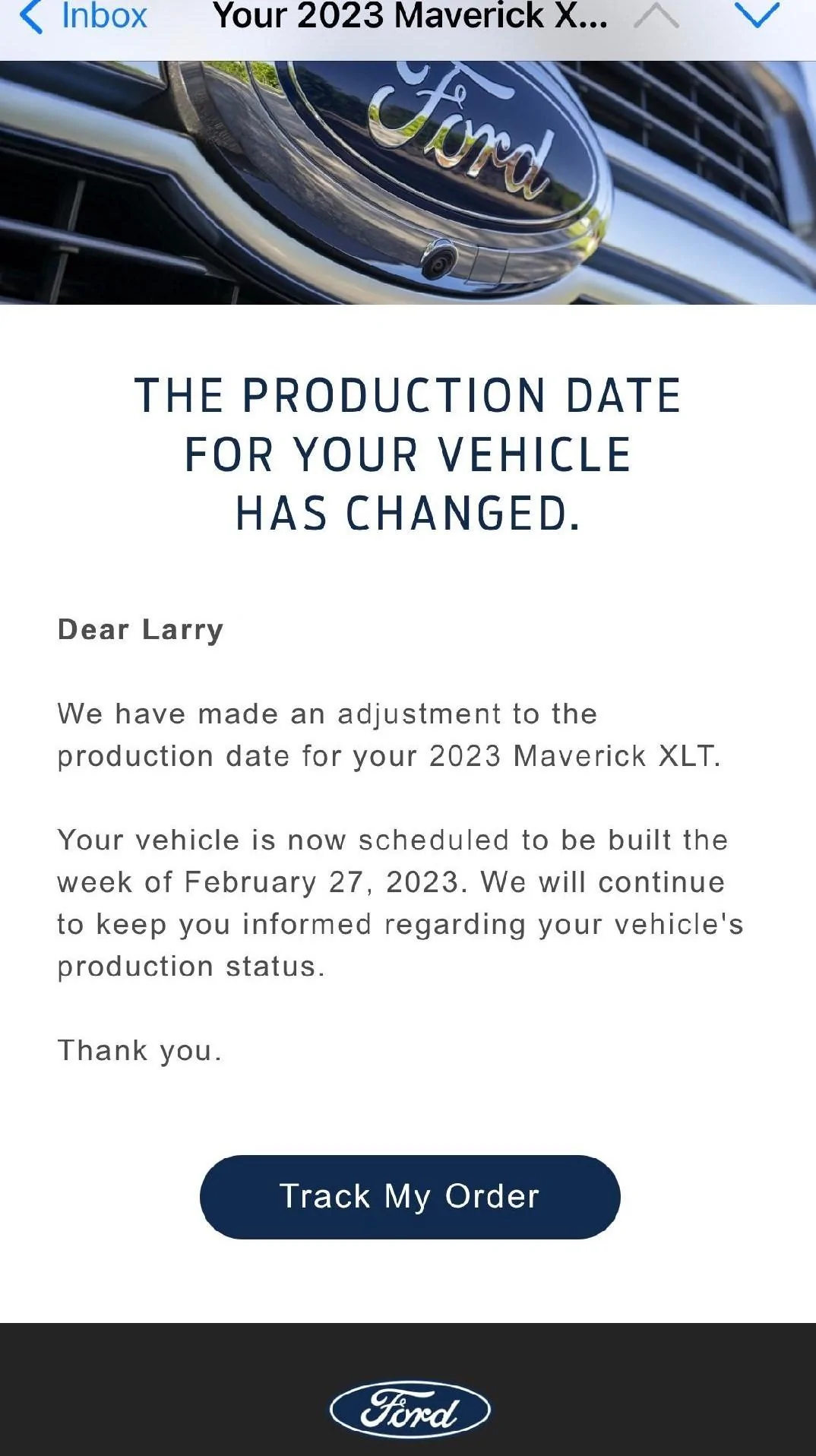 Ford Maverick 📬 1/26/23 Scheduling Email Received Group [EMAILS NOW ARRIVING!] Maverick (2)