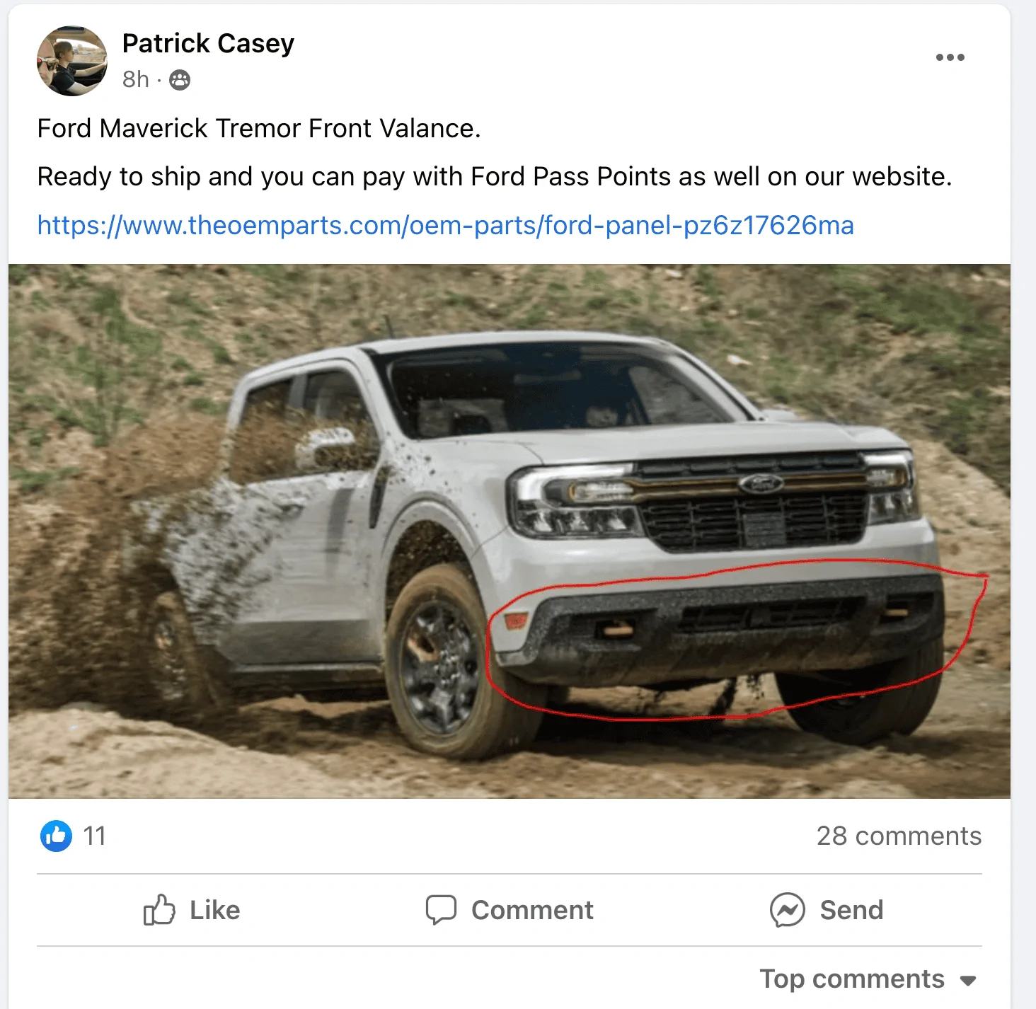 Ford Maverick Tremor Lower Bumper on Non-Tremor Trucks Screen Shot 2023-02-01 at 11.32.59 PM