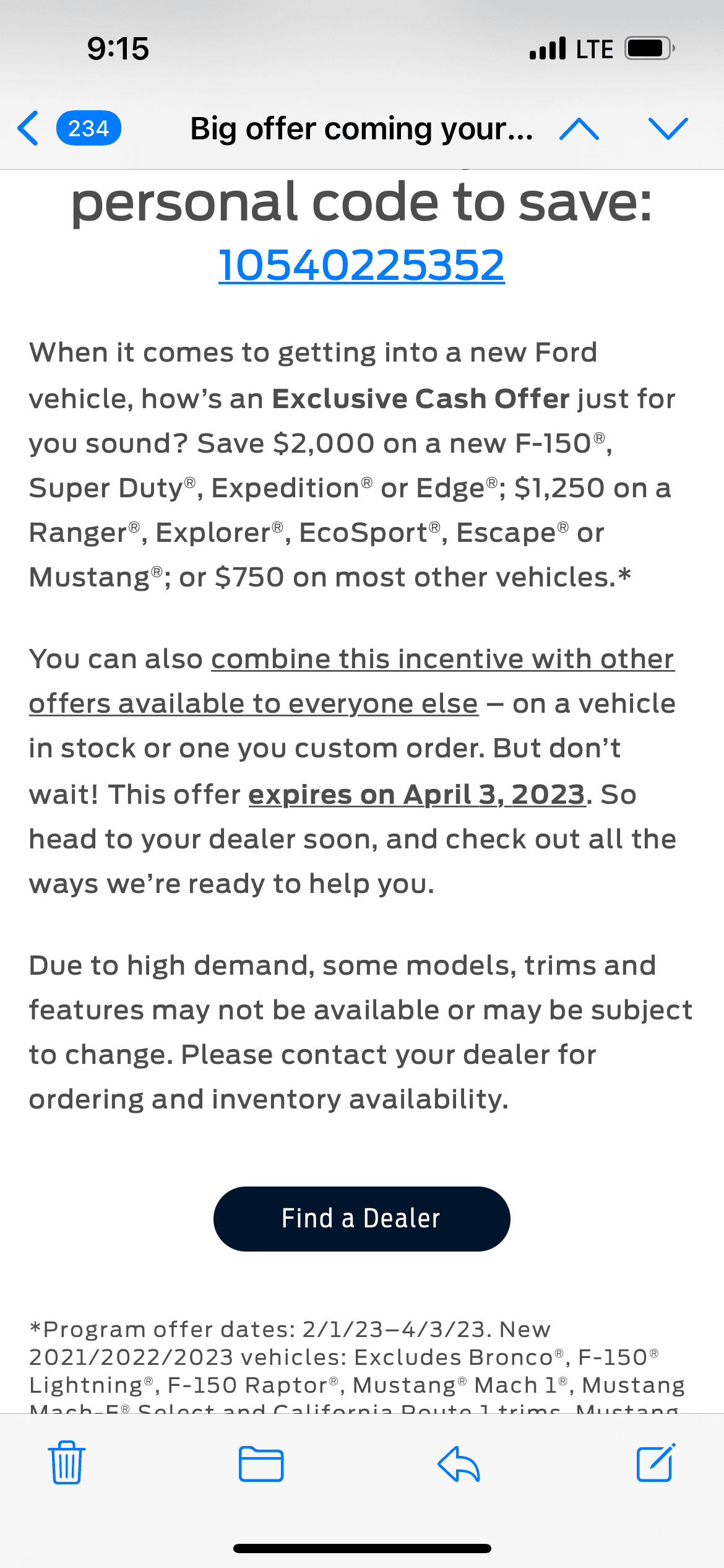 Ford Maverick 🔺 2023 Maverick MSRP Price Increases $400 and Destination and Delivery Increases $100 [effective 2/1/23] 954D795D-EB91-4003-9441-42A60C5EDDC3