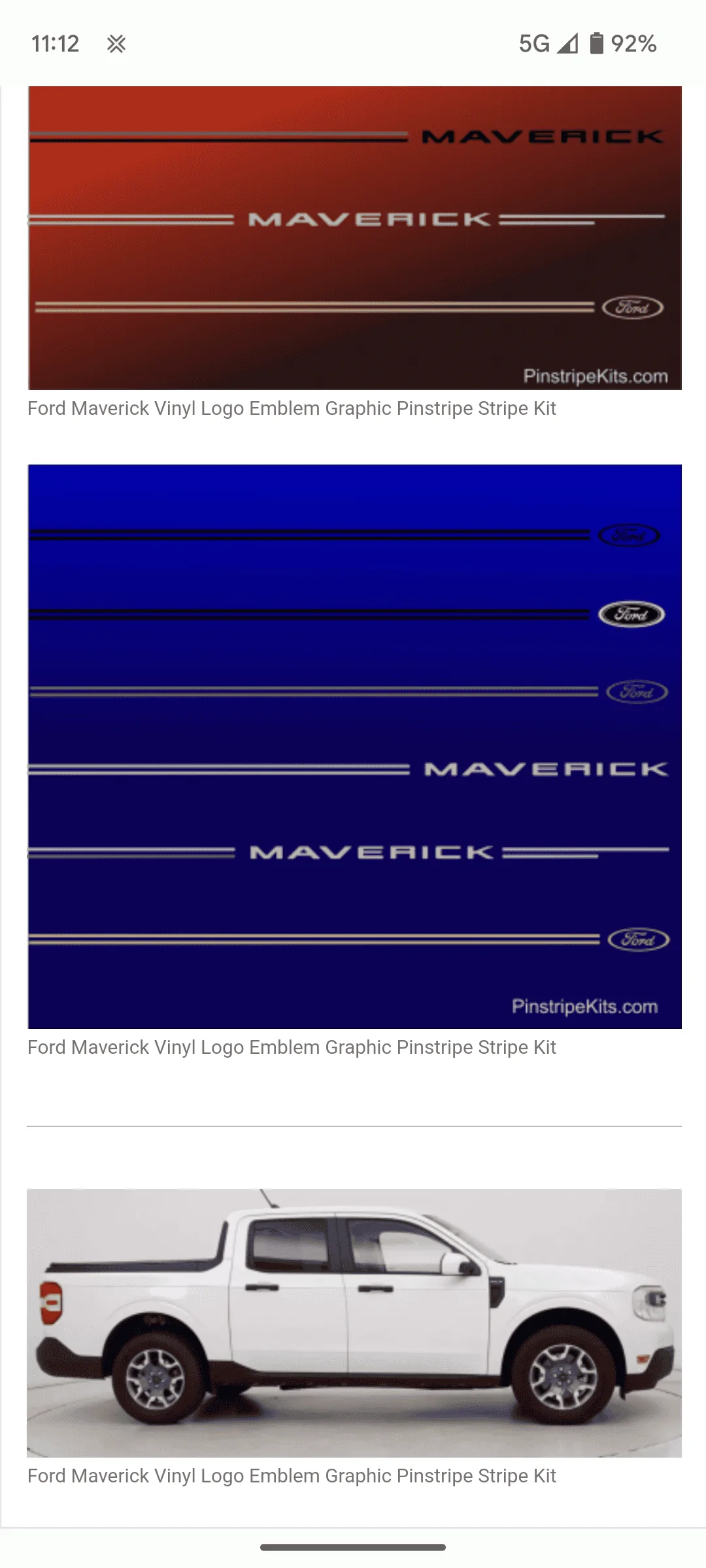 Ford Maverick Pinstriping - DIY or dealer or ? Screenshot_20230202-111237