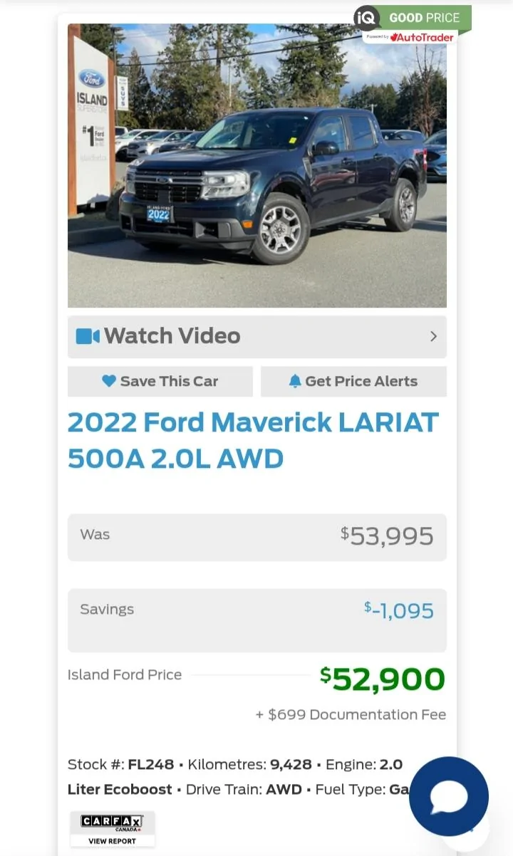 Ford Maverick Ballsy Posting from BC 20230204_061938
