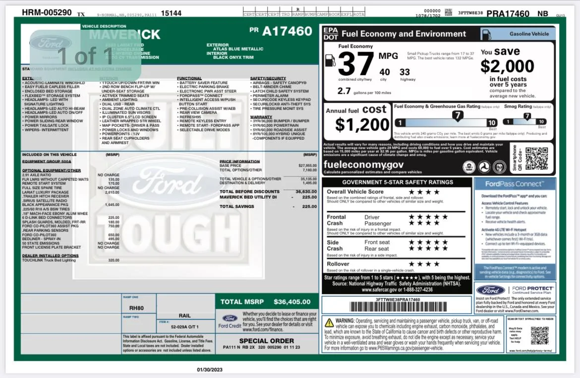 Ford Maverick 📒 Maverick Build Process Guide! - Window Sticker, Blend Date, Production Rotation Number, Built & Shipped Emails, Delivery Date Estimates & More C056E8E4-A718-4B9F-B67B-301577406A6A