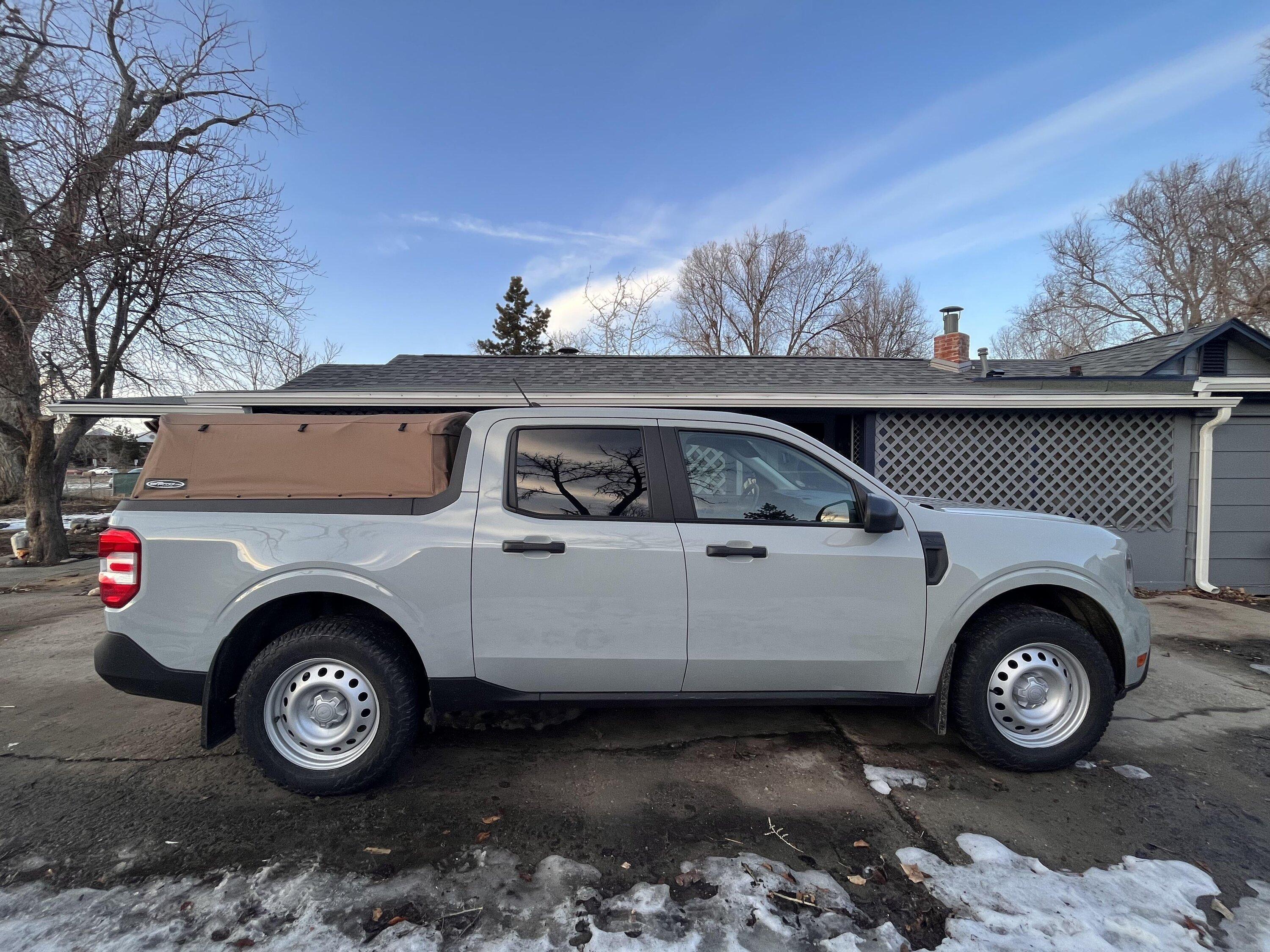 Ford Maverick CACTUS GRAY Maverick Photos Thread Softopper soft bed topper (brown) installed pics mountain bike 5