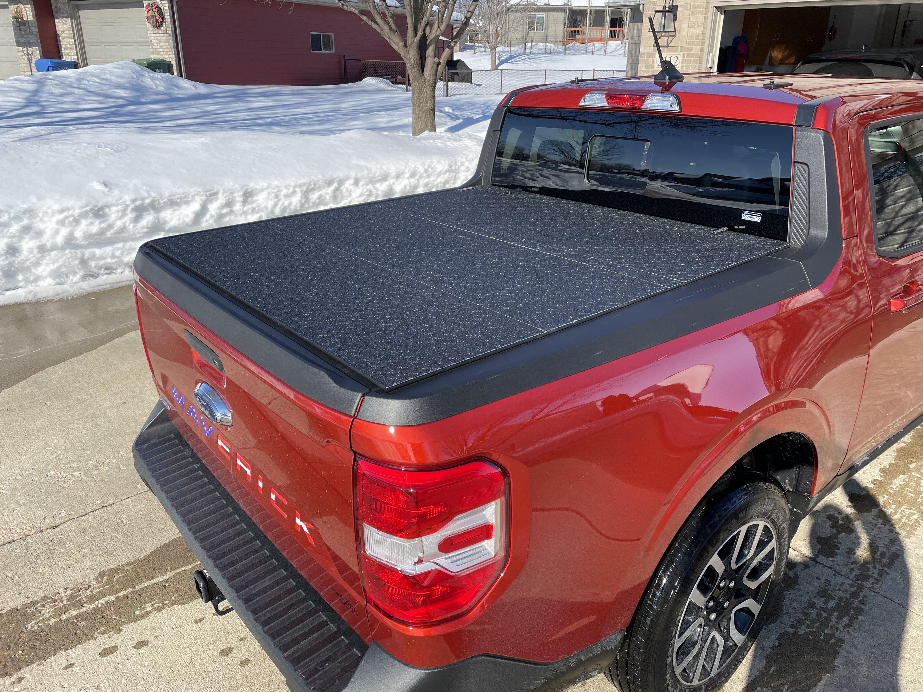 Ford Maverick LOMAX Stance Hard Tri-Fold Tonneau Cover installed 3AE3472B-F628-4369-8EB6-87B2A43A5652