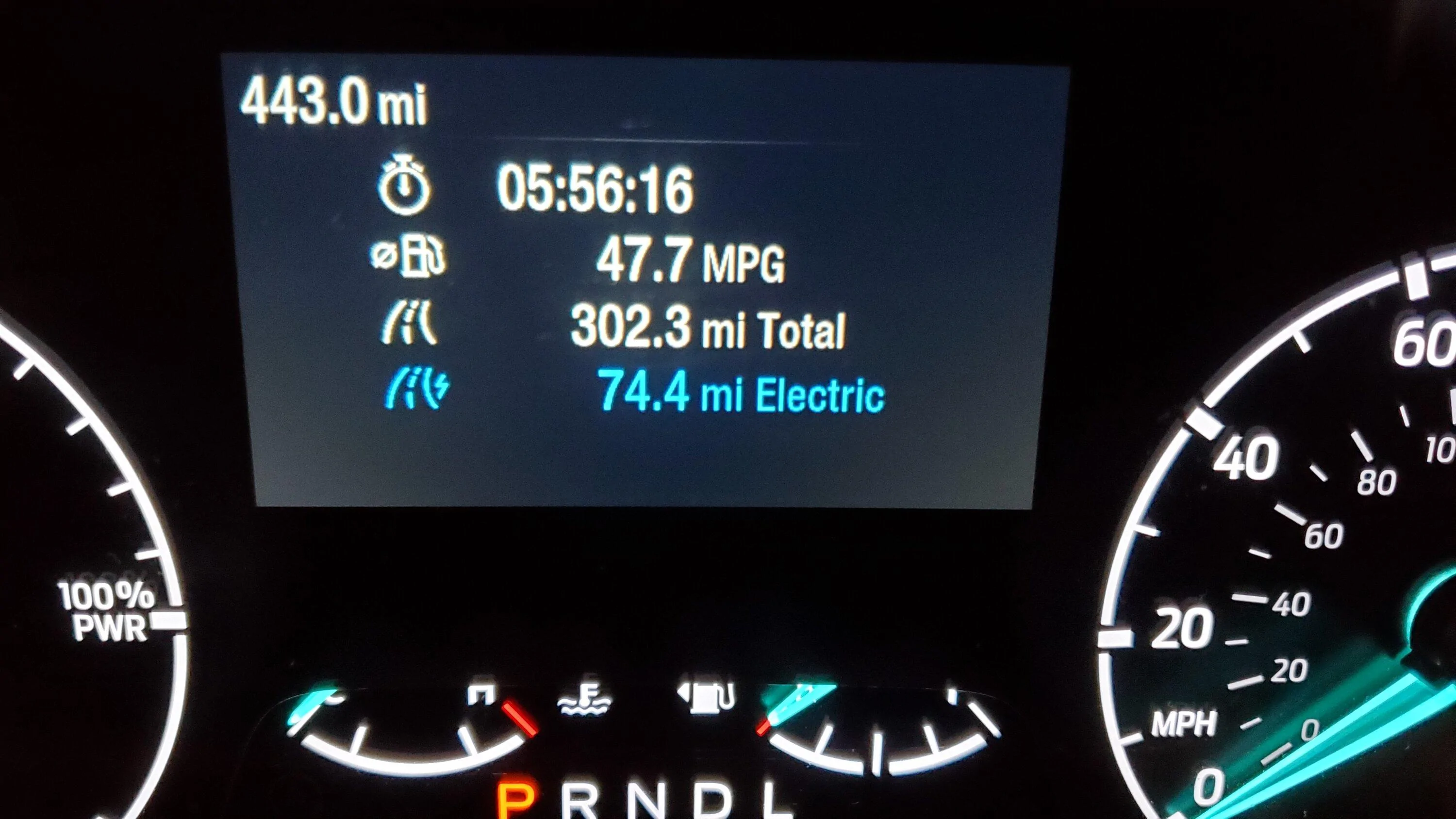 Ford Maverick Hypermiling ~50 MPG and over 600 miles per tank on Eco Mode 20230126_190816