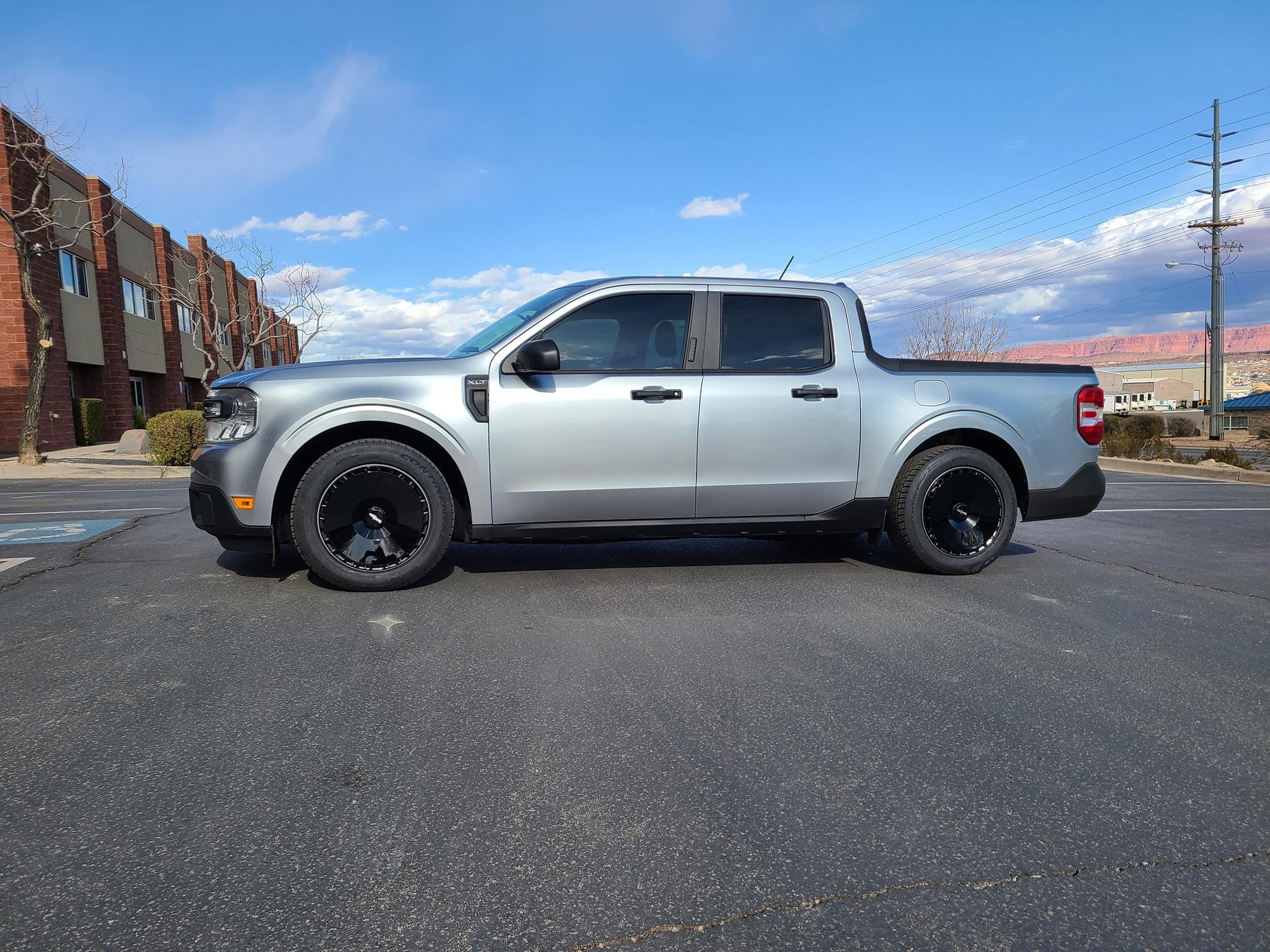 Ford Maverick Rotiforms Wheels + Aerodiscs on Maverick XLT w/ lowering springs 329461484_1595450444233532_4795531422728473159_n