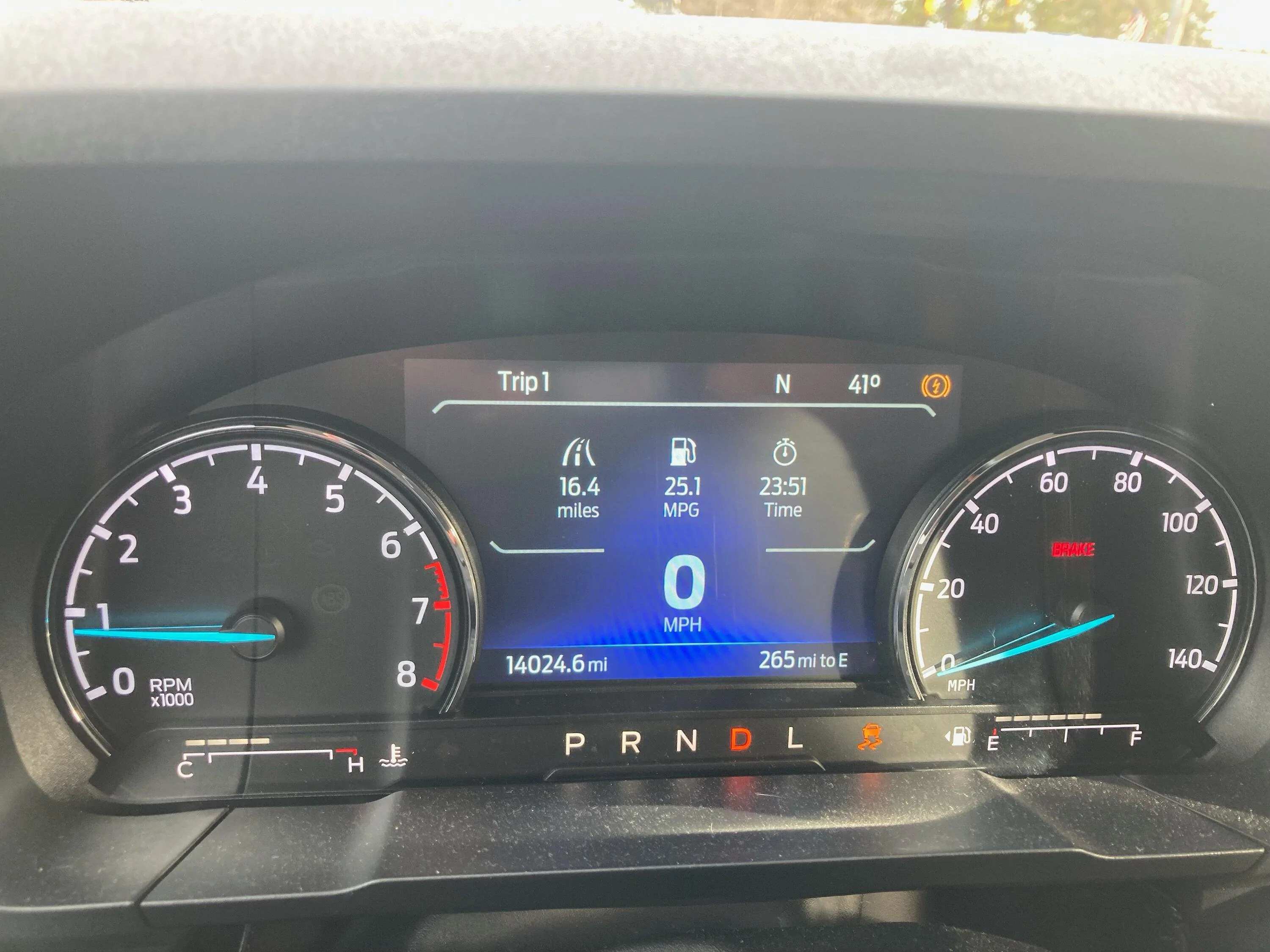 Ford Maverick Parking Brake, Off Road symbol, Electrical symbol - No Adaptive Cruise control dashboard