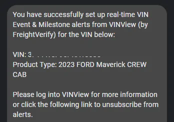 Ford Maverick Ask your dealer about VINView if you're eager to track your Maverick order 1675794959915