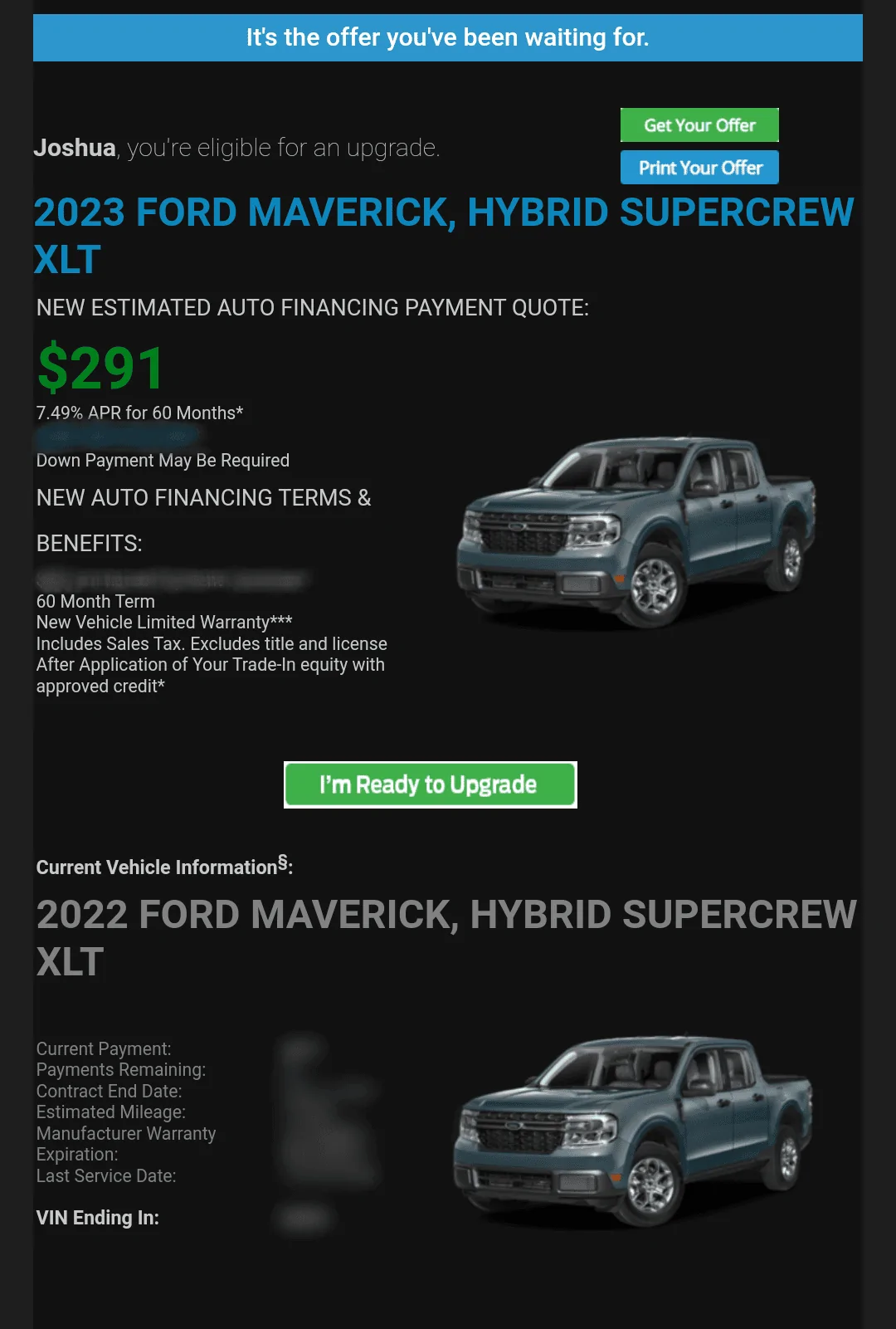 Ford Maverick you'll never believe the offer I got! 🙄 Point Blur_Feb082023_034026