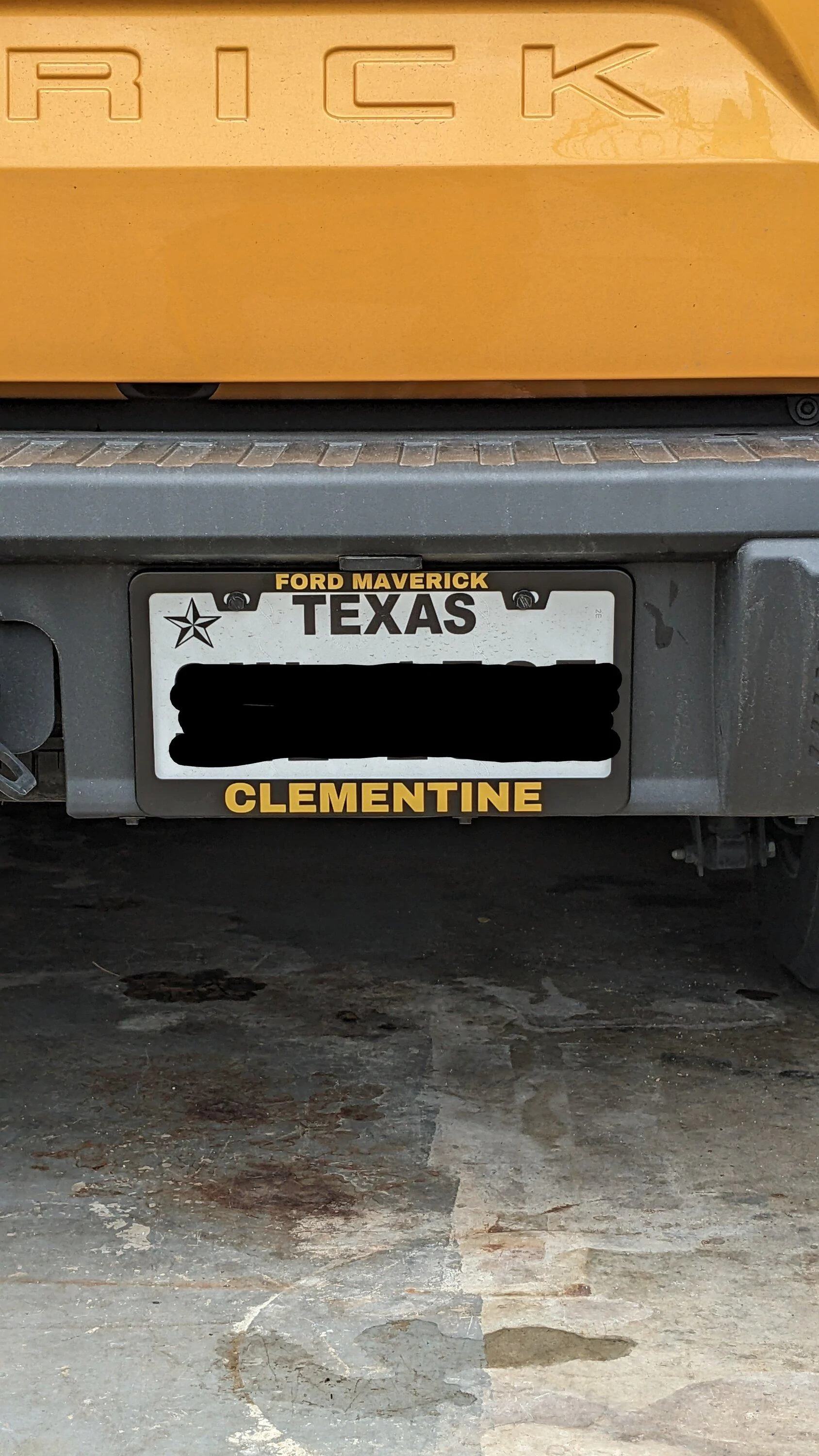 Ford Maverick Custom license plate frames PXL_20230208_192051030~2