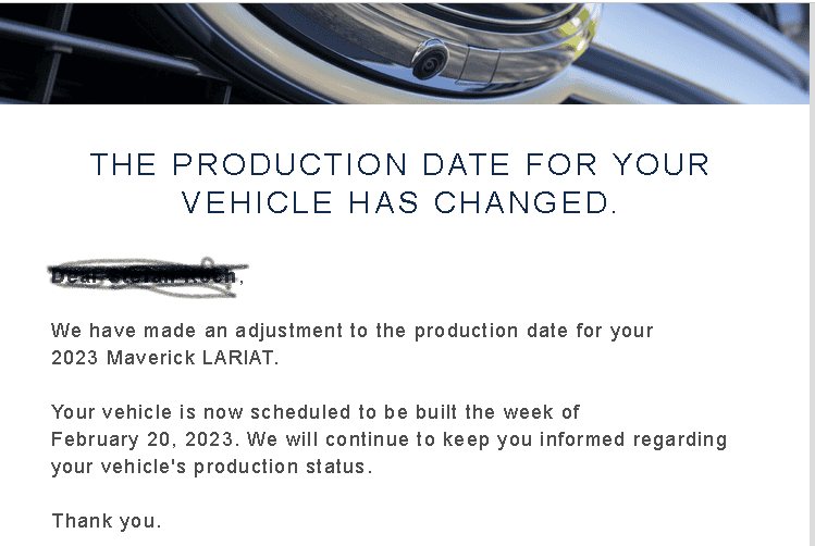 Ford Maverick 📬 2/2/23 Scheduling Email Received Group [EMAILS NOW ARRIVING] Screenshot 2023-02-08 142727