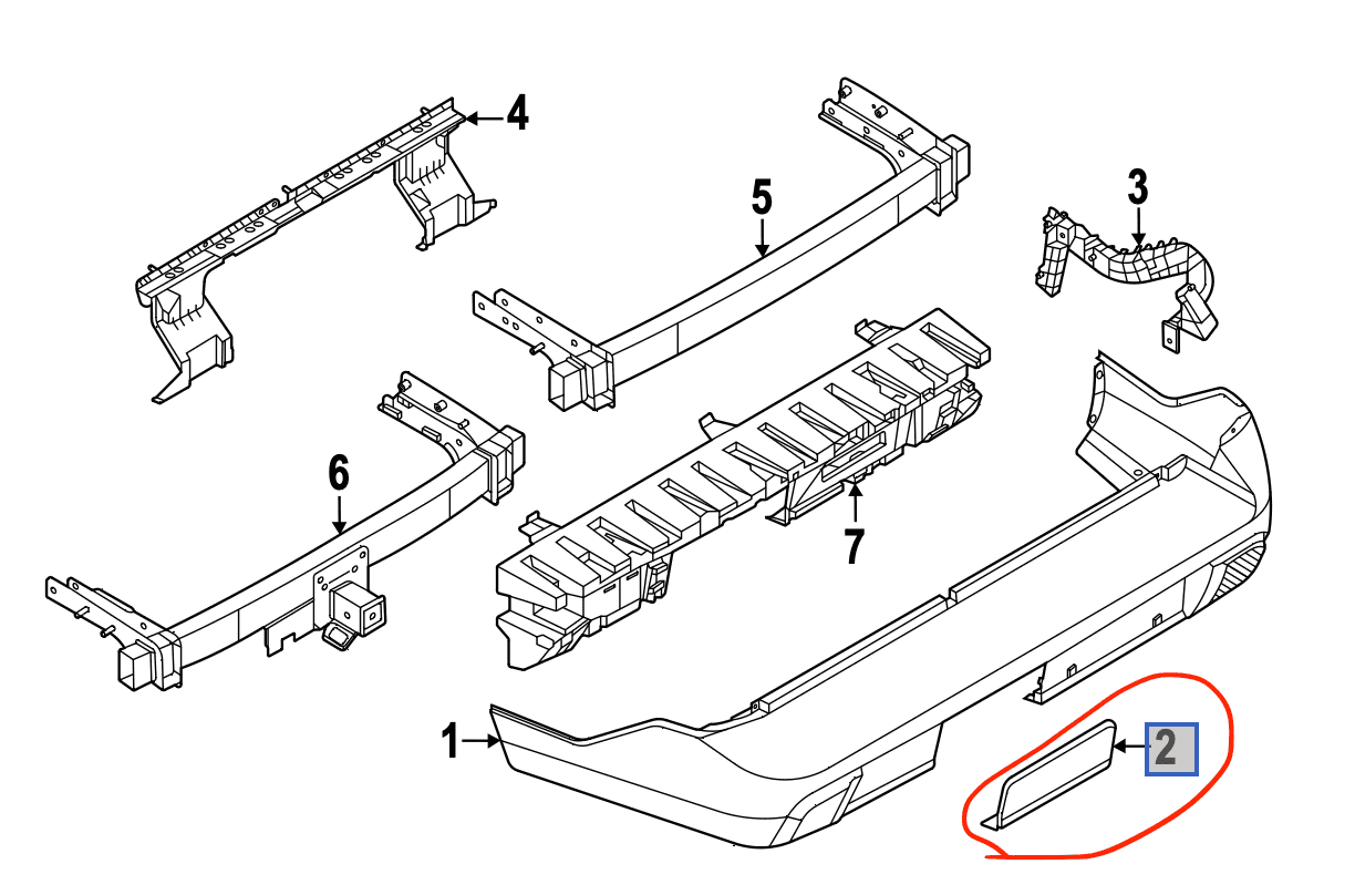 Ford Maverick WTB: Rear bumper cover plate Screenshot 2023-02-09 at 11.01.14