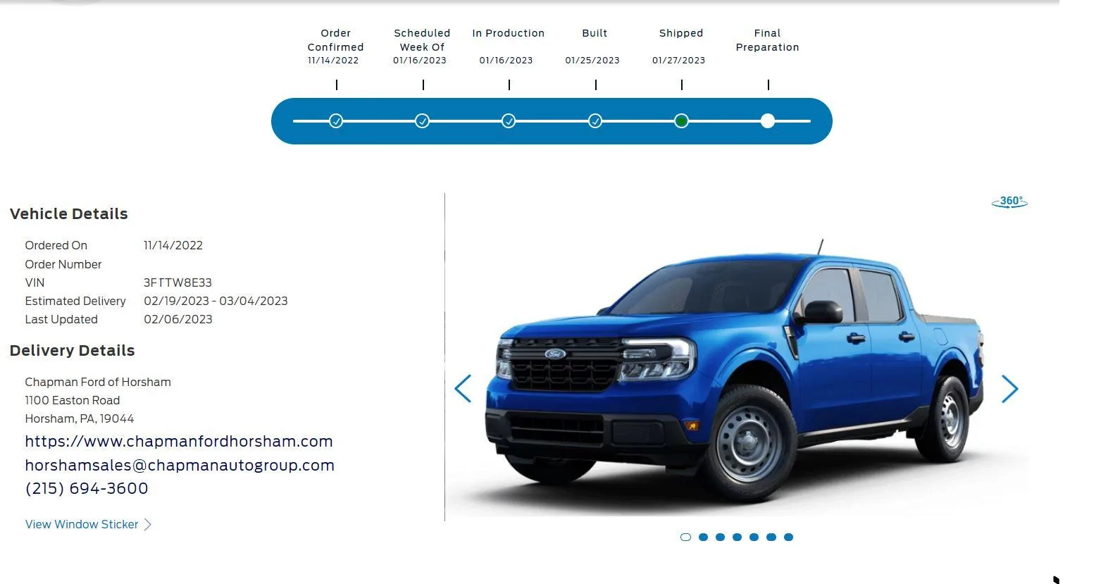 Ford Maverick Chapman/Horsham -- 2022MY to 2023MY rollover orders Captur