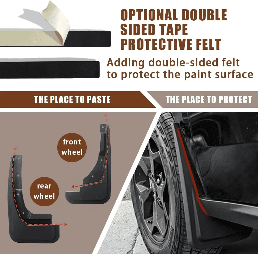 Ford Maverick Solution for protecting the paint surface when installing mud flaps 1675999870178