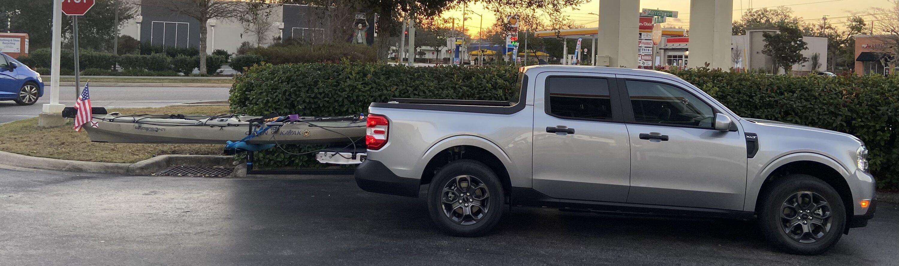 Ford Maverick Where there's a will... 16' in a 4' bed... hold my beer! kayak'n