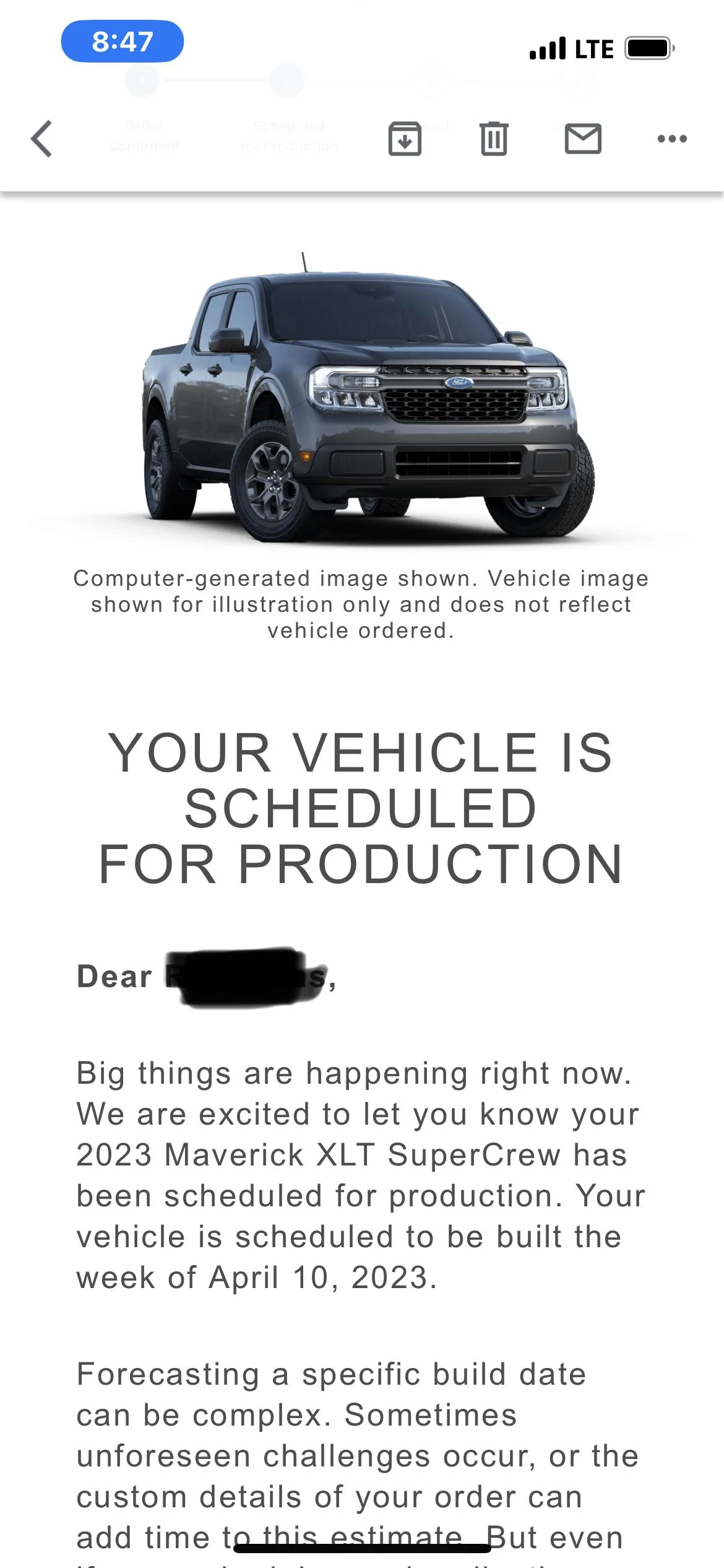 Ford Maverick 📬 2/9/23 Scheduling Email Received Group [EMAILS NOW ARRIVING] IMG-1962