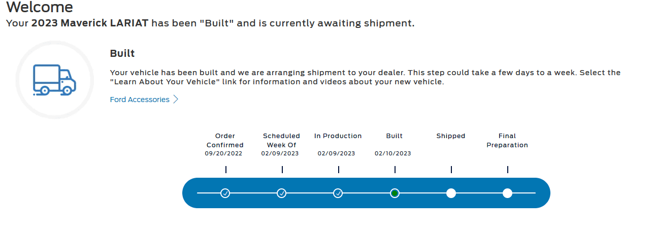 Ford Maverick Tremor scheduled a week early or is this some tease ? built 2-10-23