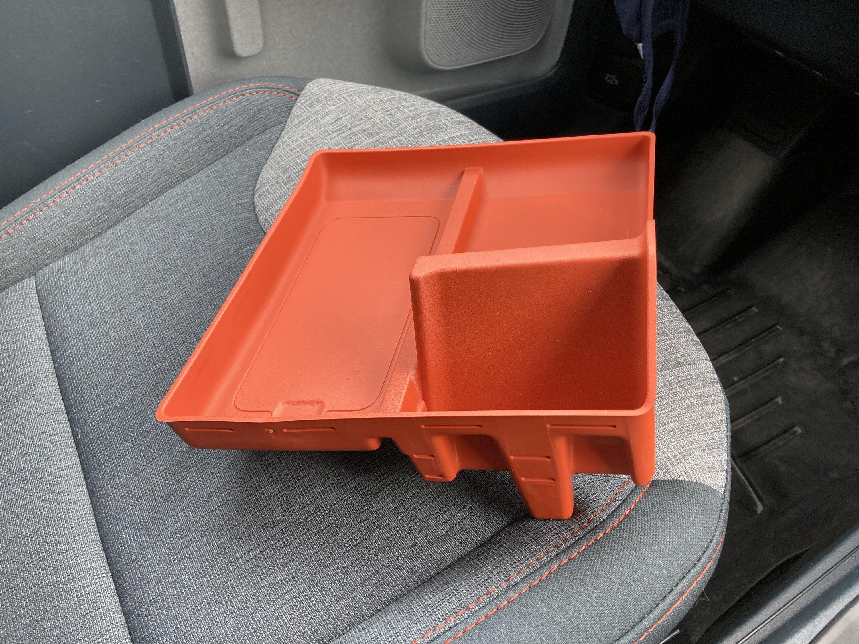 Ford Maverick Orange center console tray liner - standard or optional equipment? 7D750134-8693-4C54-AD9F-B628A57C70A1