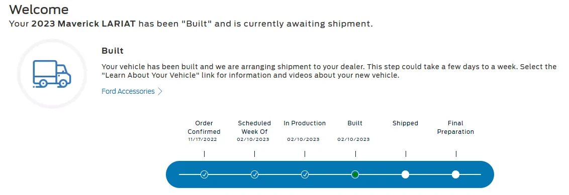 Ford Maverick February Build Month Thread 1676393431098