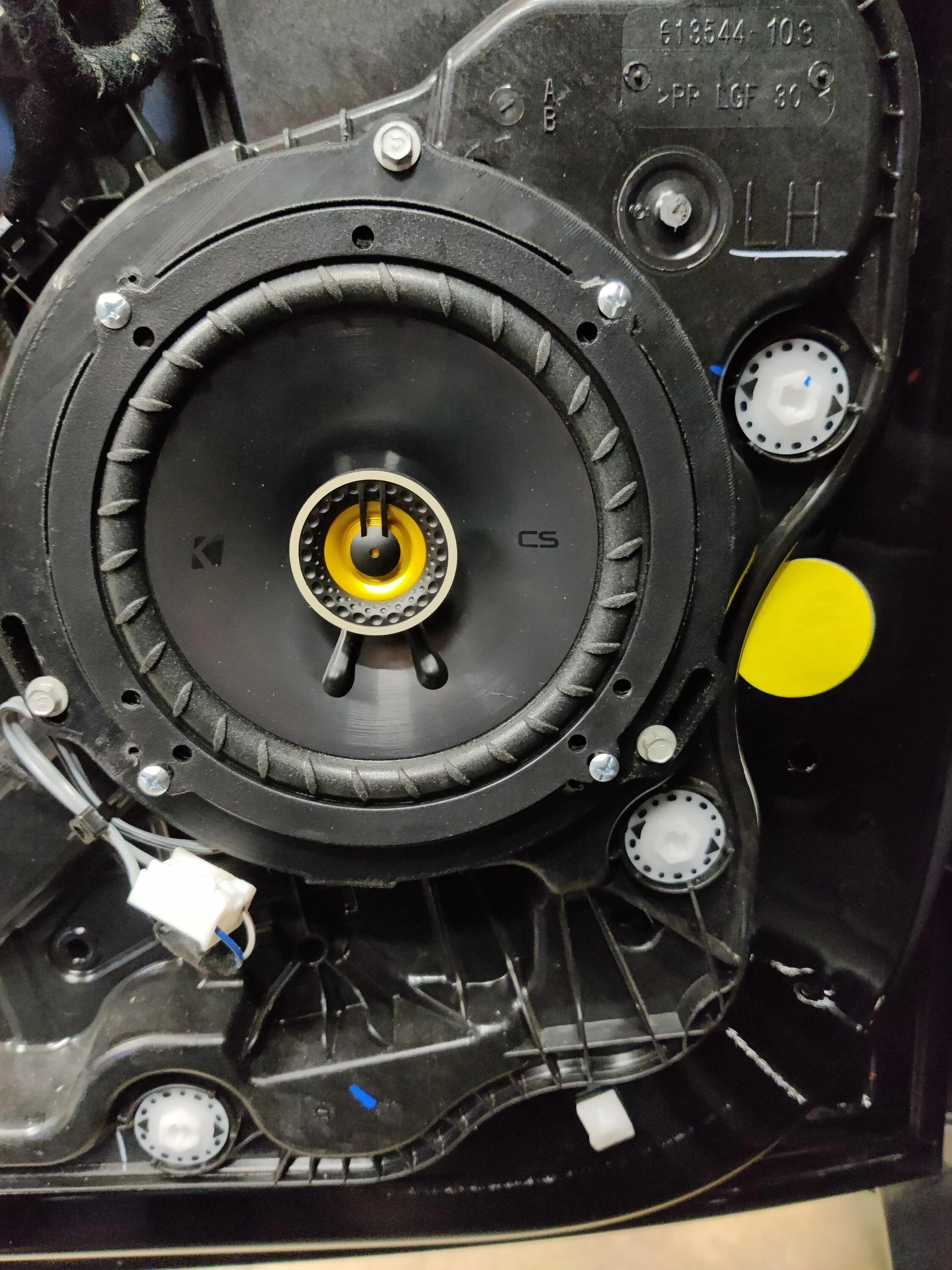 Ford Maverick OE front speaker adapter to Kicker 6.5" speakers. IMG_20230214_173436