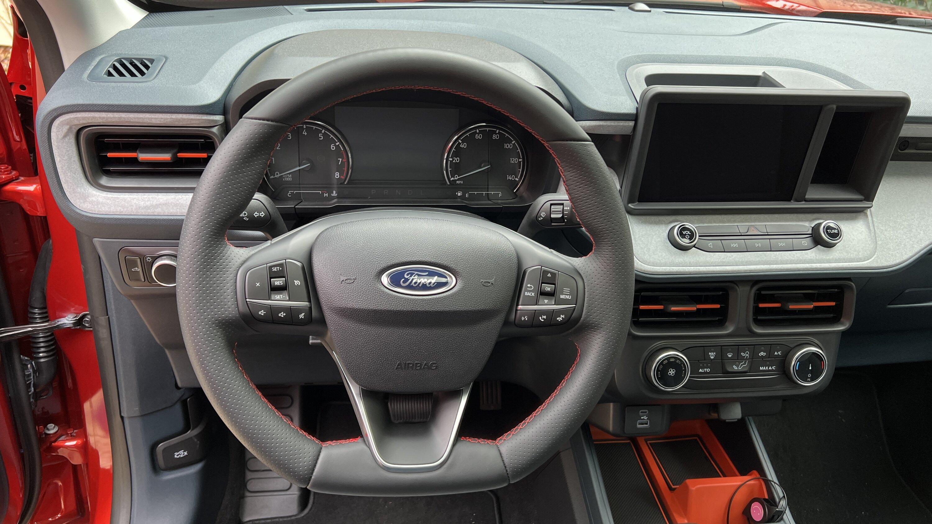Ford Maverick Fiesta ST Steering Wheel Gives Maverick Interior a Sportier Touch 5E4518DF-1CC3-48E1-A5FF-72E0FB1E1D53