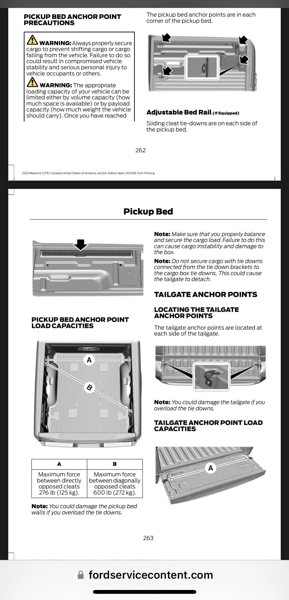 Ford Maverick What is maximum tie down strength of bed anchor points? Manual is unclear 45BD0D48-B90F-4B22-A25E-22E565714663