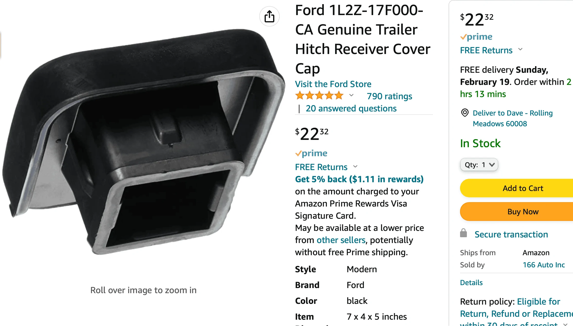 Ford Maverick Tow Hitch Cover Screenshot 2023-02-17 at 9.48.54 PM