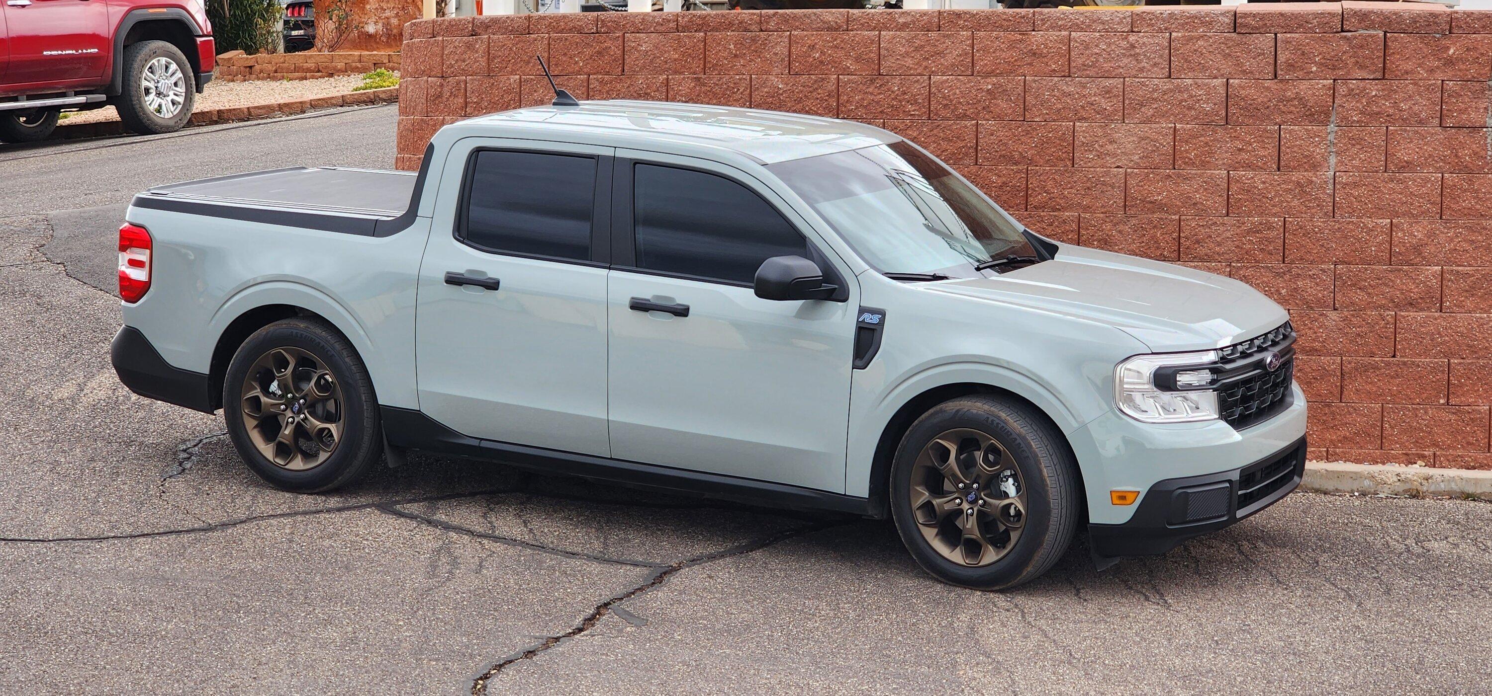 Ford Maverick Eibach Pro lowering coils - how low can you go -- my measurements 20230214_104250