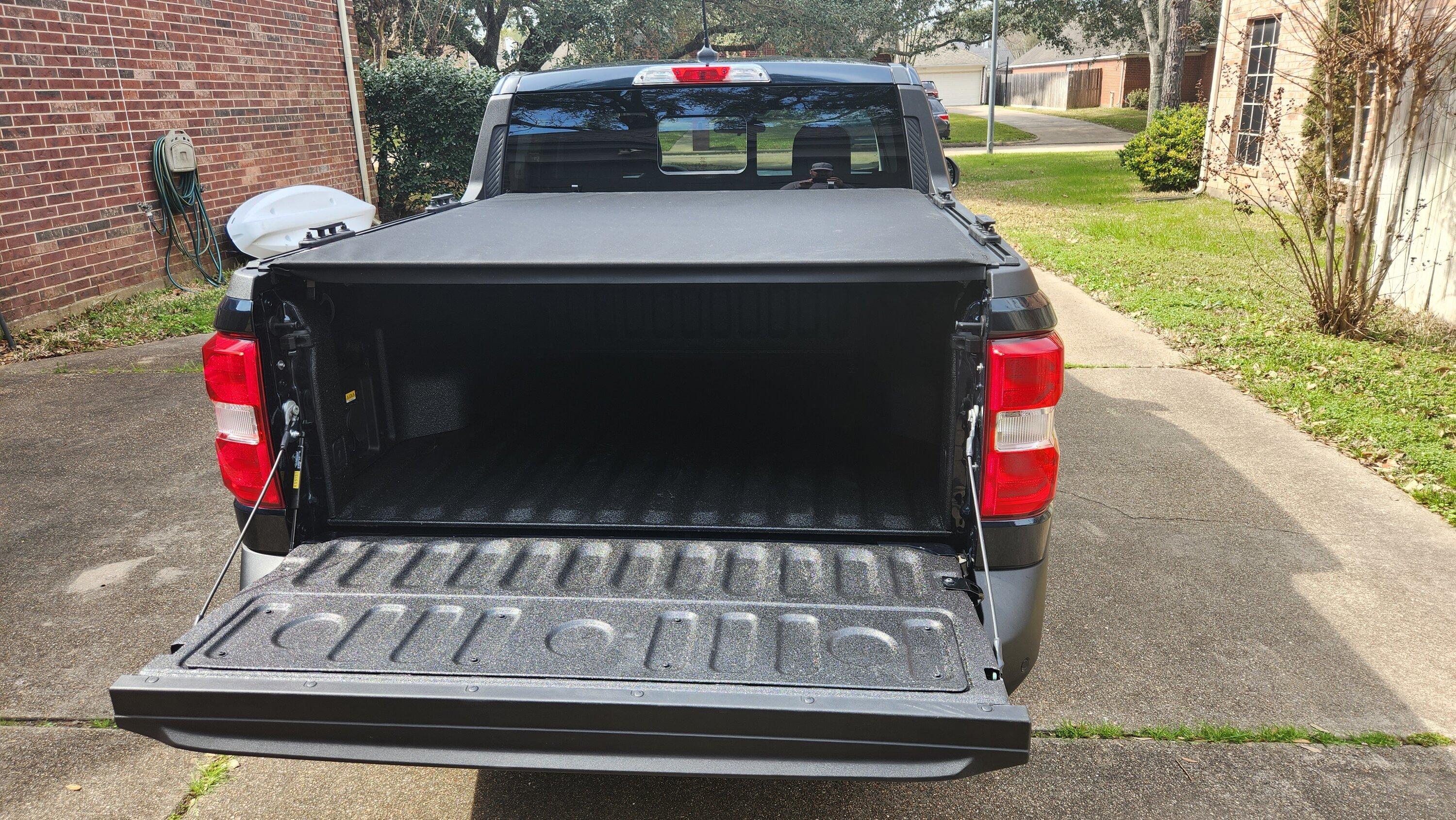 Ford Maverick Weekend mods: Cover, rails, liner, tailgate assist 20230218_130600