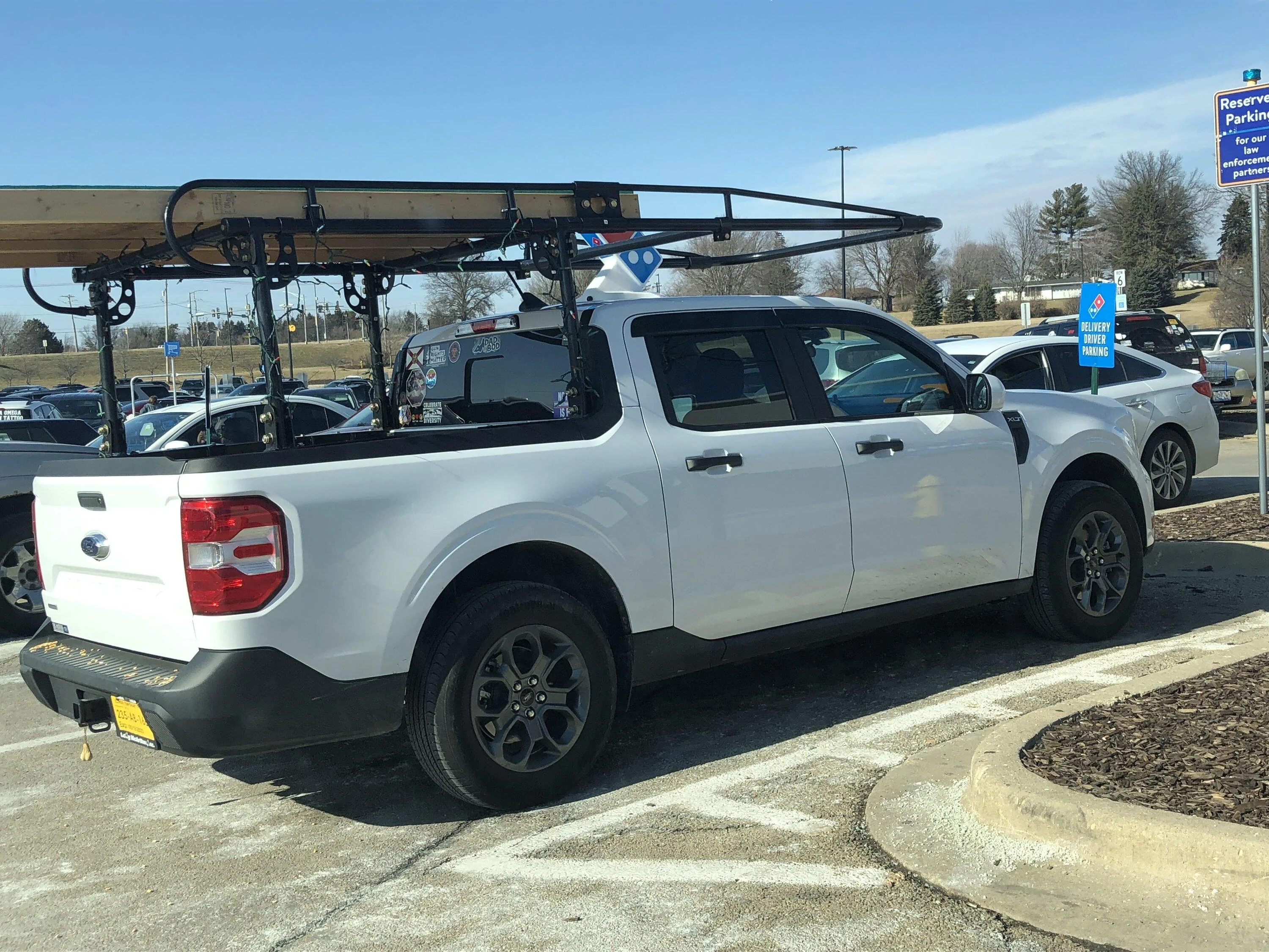 Ford Maverick Pizza delivery Maverick huge roof rack 4CB132D9-08E5-4A34-AEA7-A23A348714F5