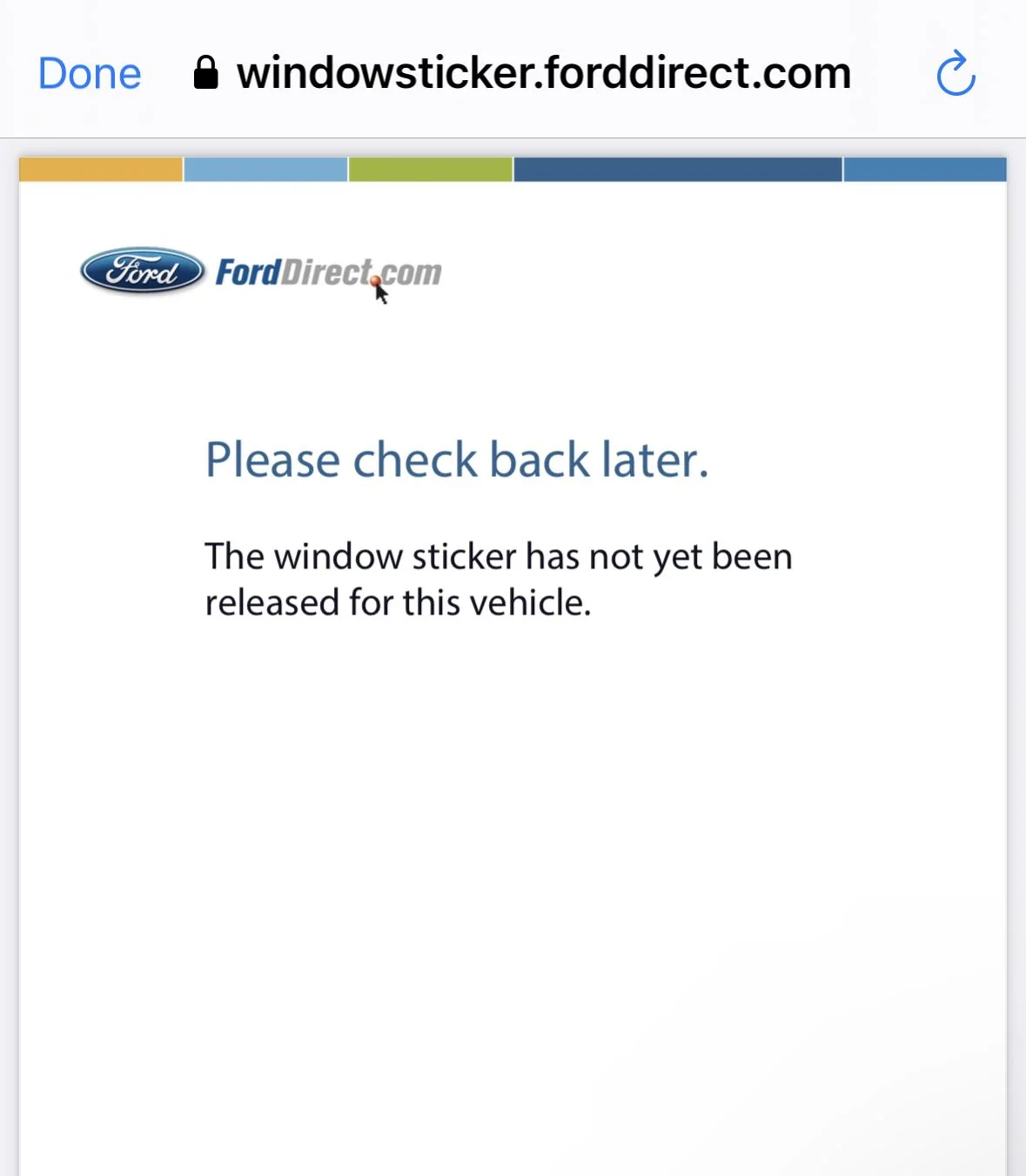 Ford Maverick Waiting on Window Sticker FEB0C6ED-9F2F-4B2D-BF7C-59D3B05E45B2