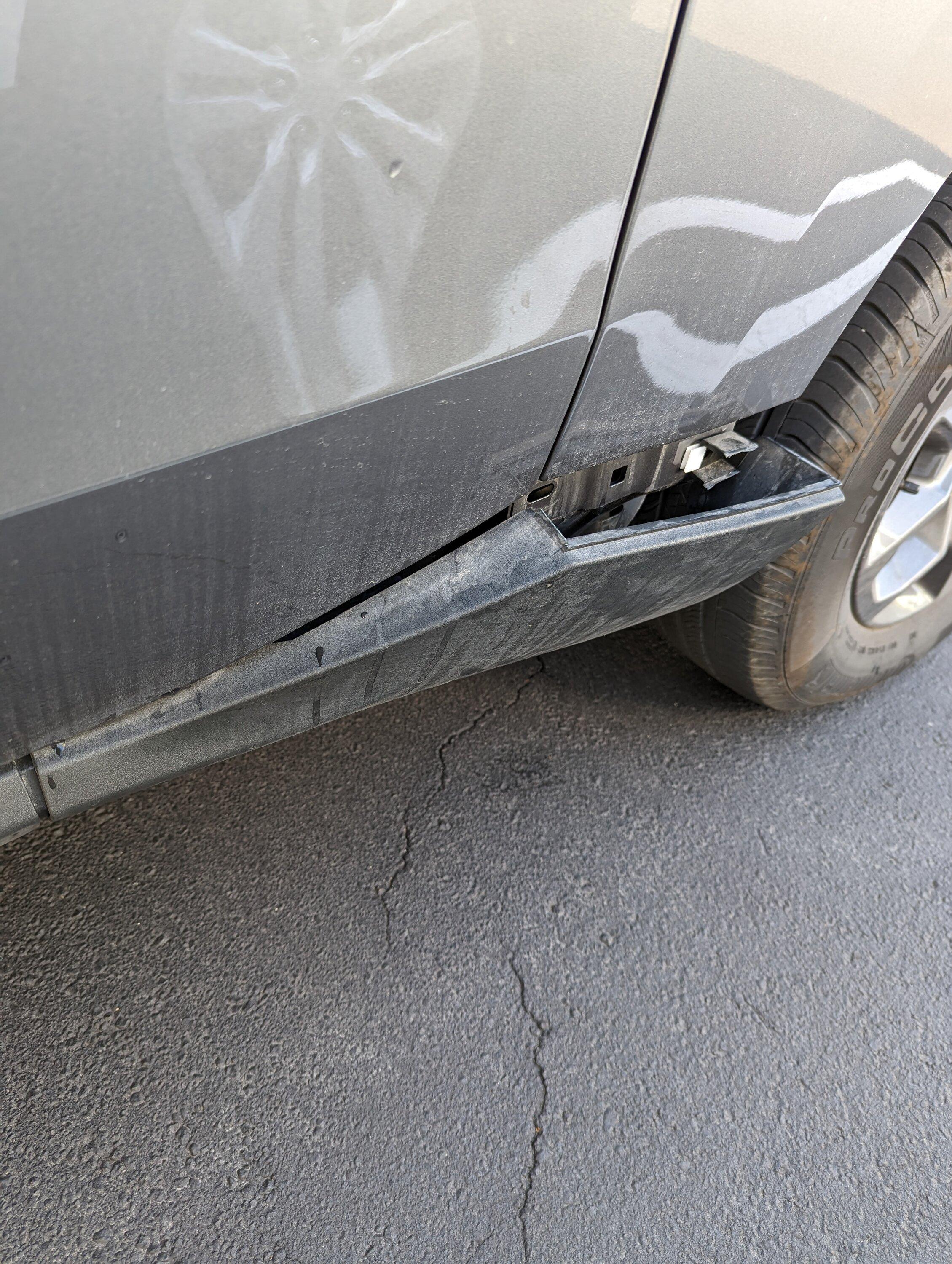 Ford Maverick Ran Over power tool in Road - Broke Panel / Mud Flap PXL_20230218_135149086