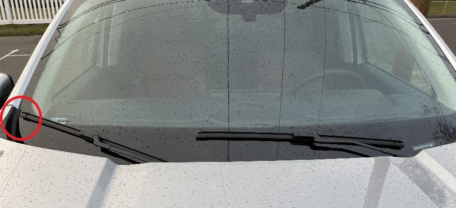Ford Maverick Passenger wiper arm looks to be set high during rest viper