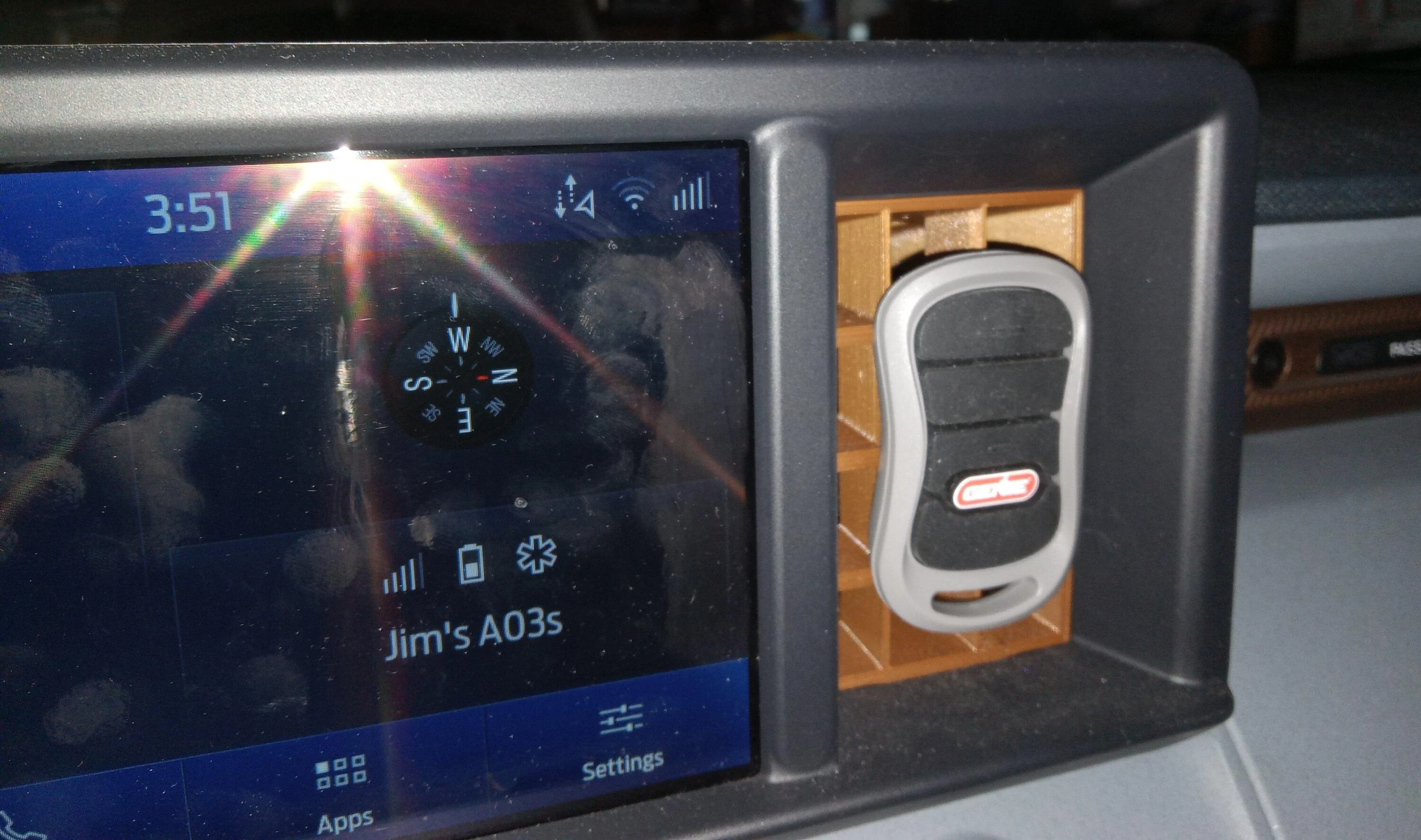 Ford Maverick Dash cubby upgrade with flea market find. door opener