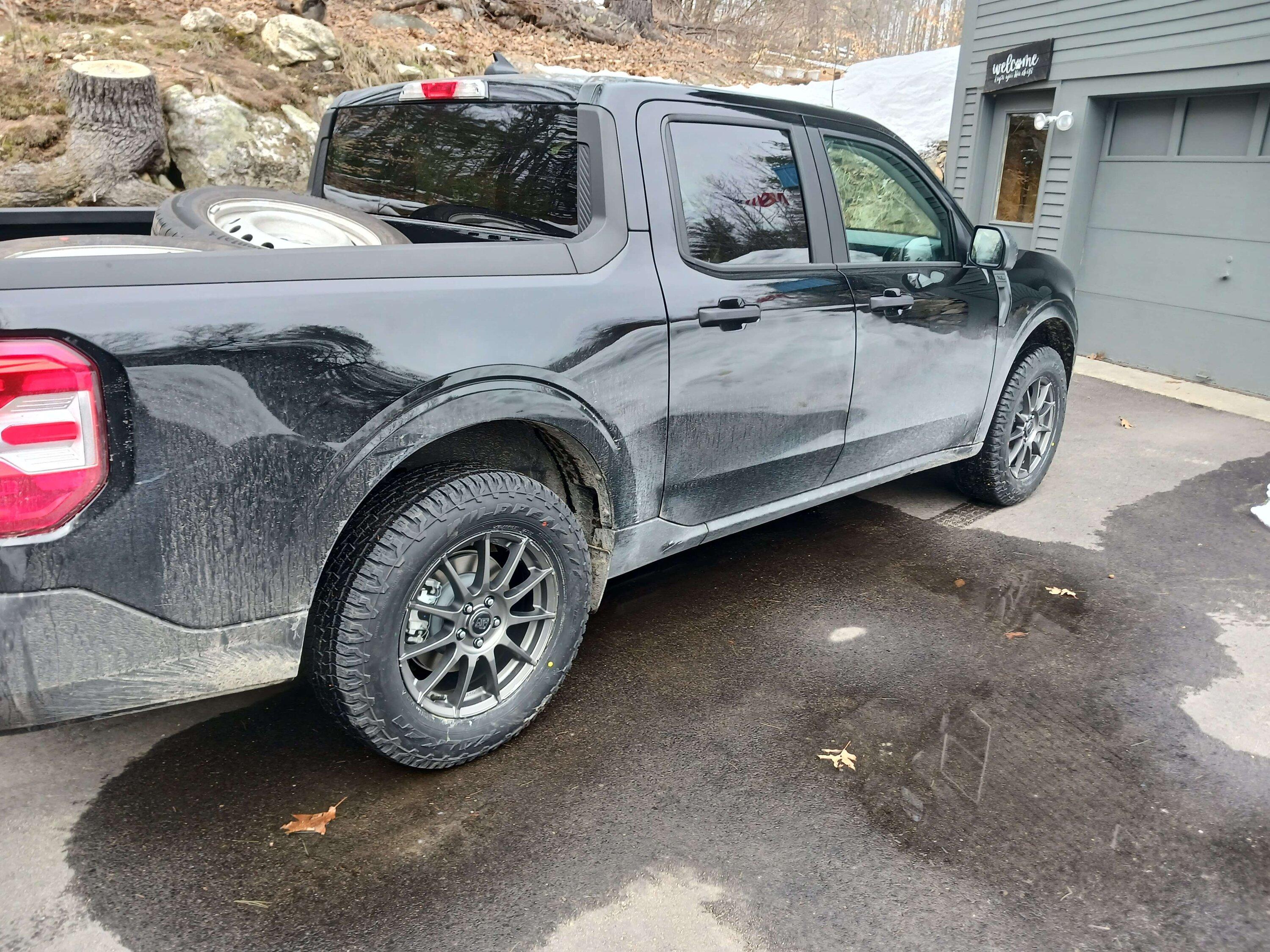 Ford Maverick Shook off the steelies and mounted Falken Wildpeak AT Trail 245/65 tires on MSW 17" wheels 20230222_132514