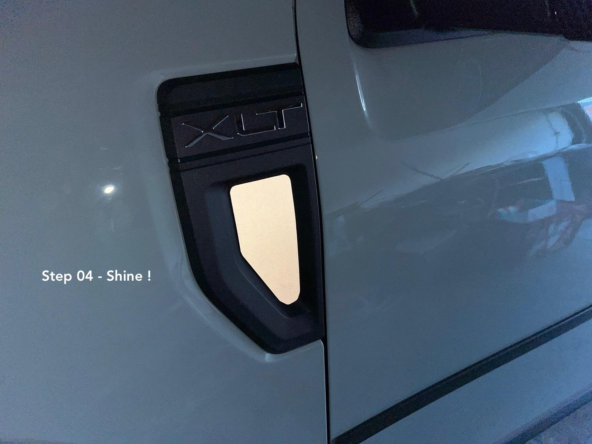 Ford Maverick 3D Printed Side Badge Reflective Panel Using Reflective Tape 04