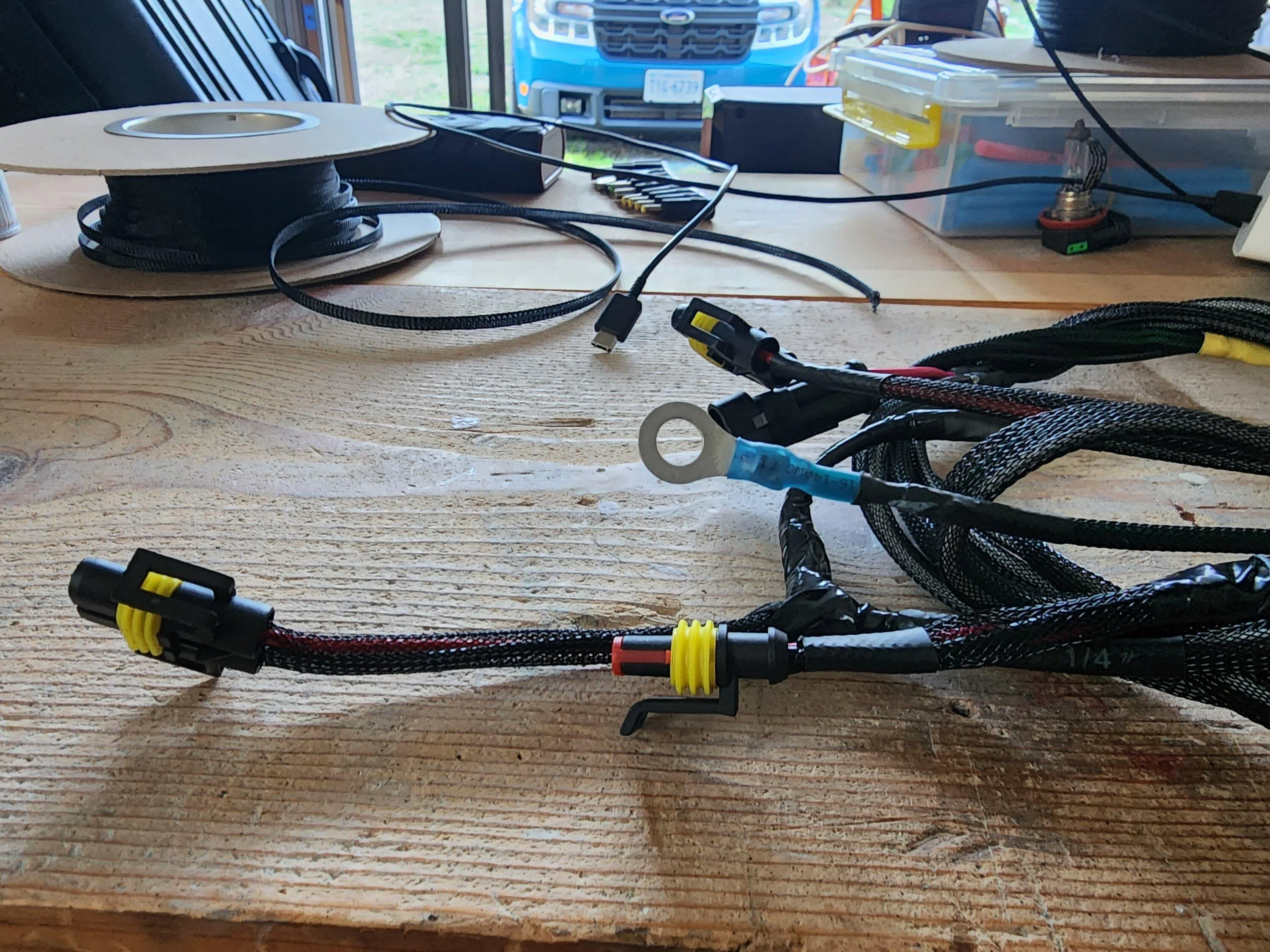 Ford Maverick F-150 Fog Lamp Switch and Wire Harness Installed in Maverick - DIY 20230226_164611