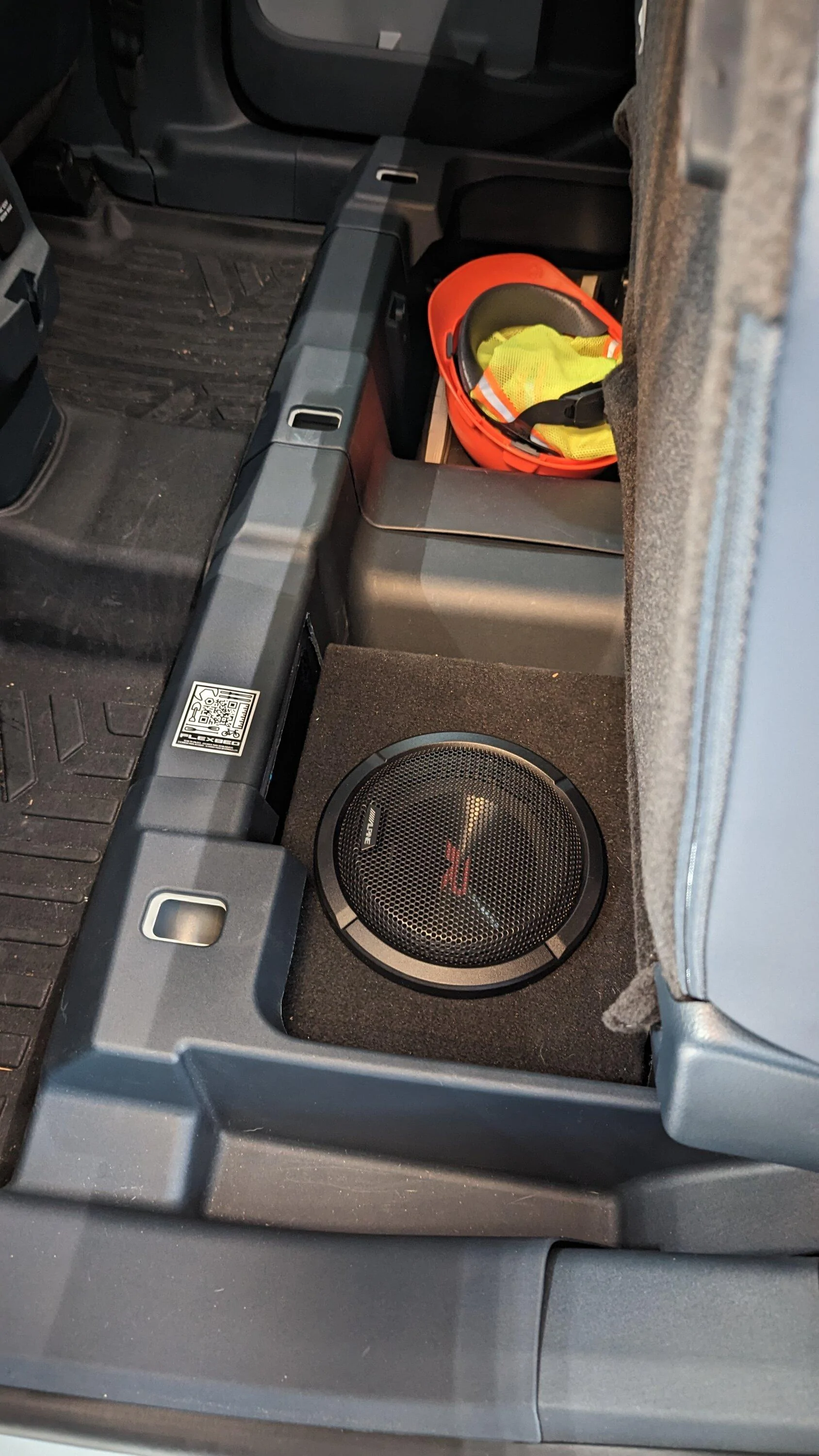 Ford Maverick Adding 8" sub & amp to B&O PXL_20230226_220825411