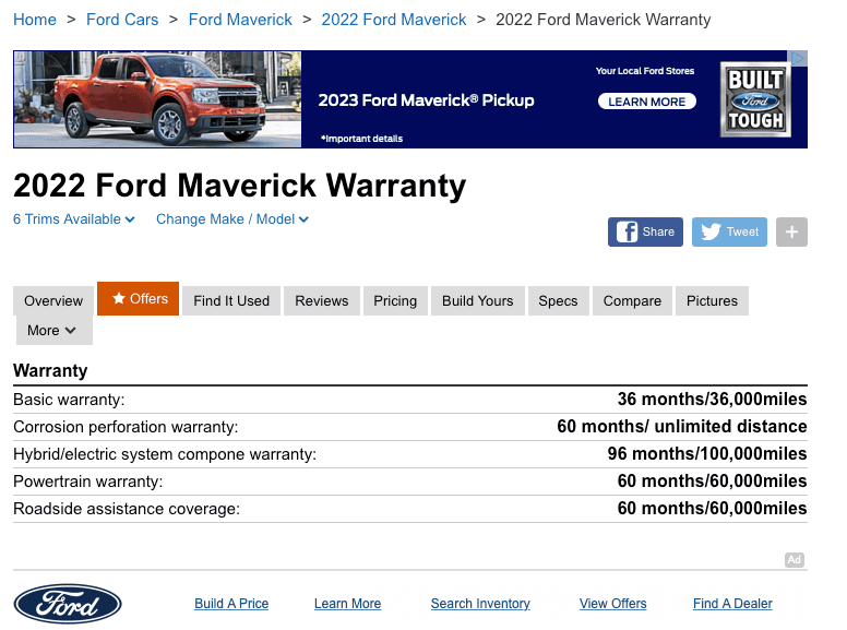 Ford Maverick Ford ESP should I get one? Screenshot 2023-02-27 at 8.43.00 AM