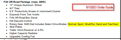 Ford Maverick Standard vs FX4 Drive Modes: Normal, Tow/Haul, Slippery, Mud & Ruts, Sand, Eco and Sport 1632949639795