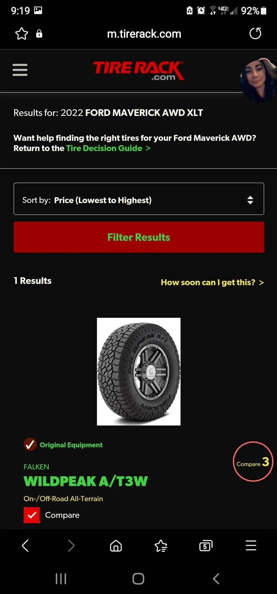 Ford Maverick Factory Tires Sizes & Wheels Specs For 2022 Maverick: Width, Offset, Bolt Pattern, Center Bore, Thread Size, Weight Screenshot_20210929-211933_Samsung Internet