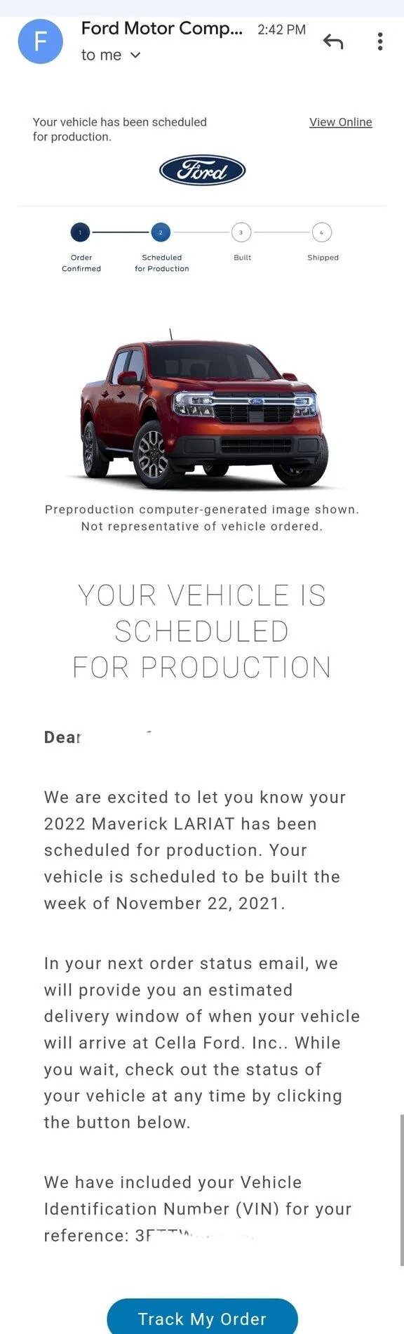 Ford Maverick Hybrid Order Support Group 20210930_150145