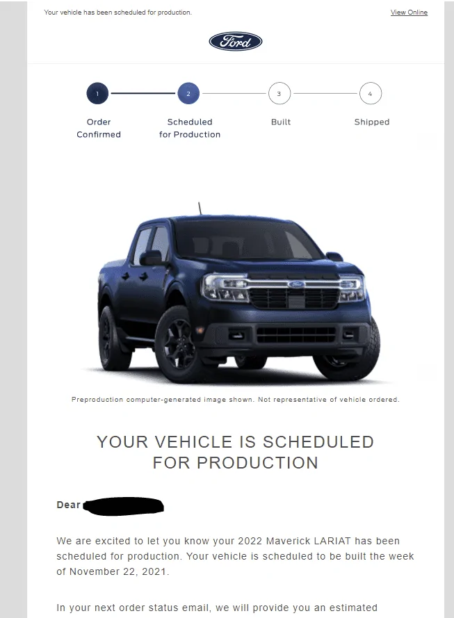 Ford Maverick 📬 9/30 Scheduling Email Received Group! [Share Your Reservation and Build Dates] 1633030983509