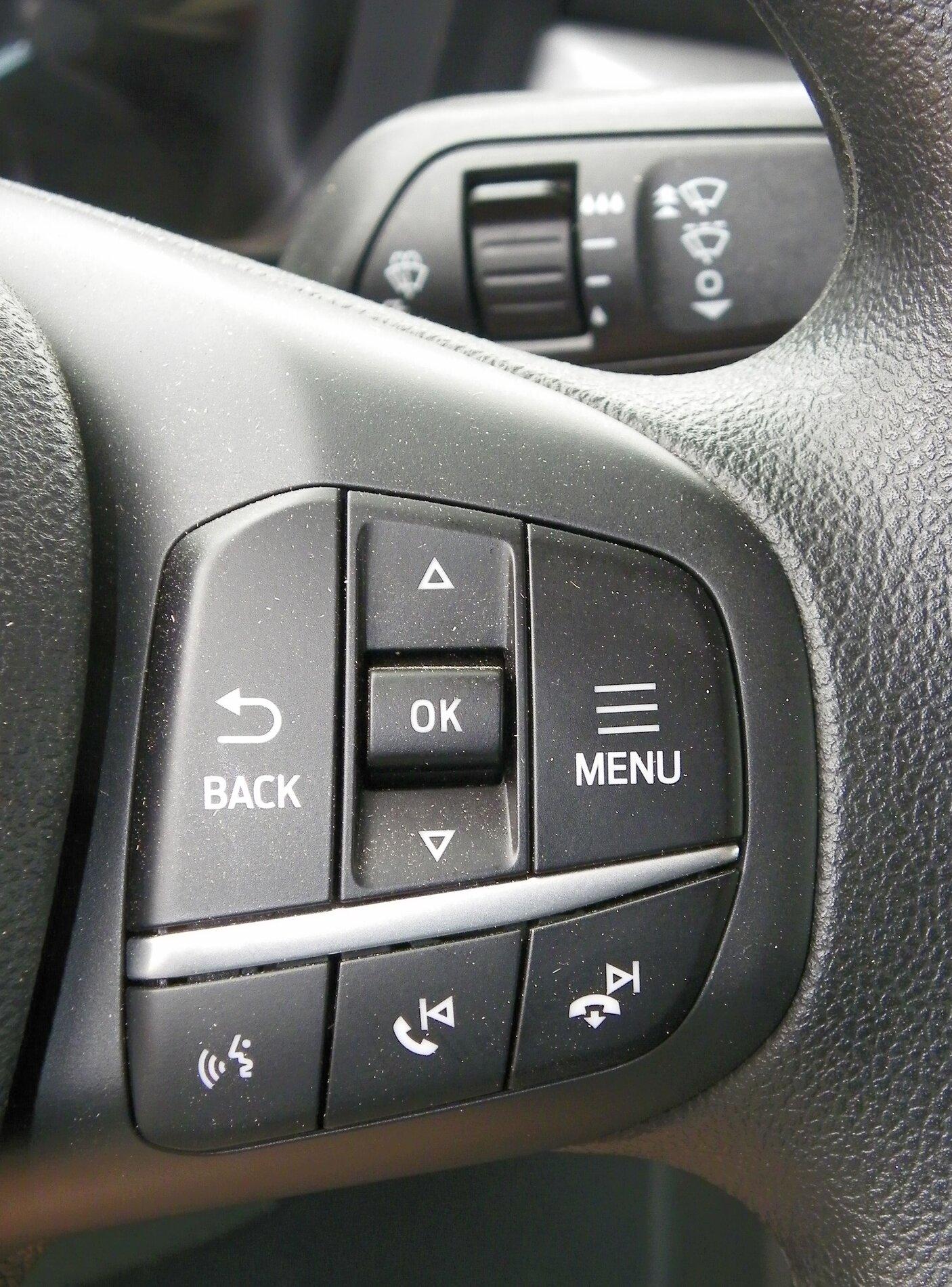 Ford Maverick TX State Fair Auto Show Buttons on Right side of Steering Wheel.JPG