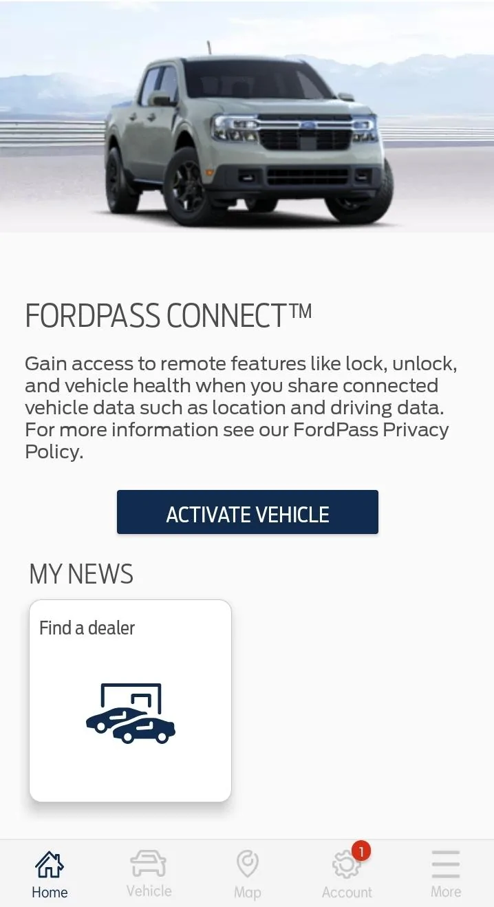 Ford Maverick FordPass now showing Maverick image and activation options Screenshot_20211002-083204_FordPass