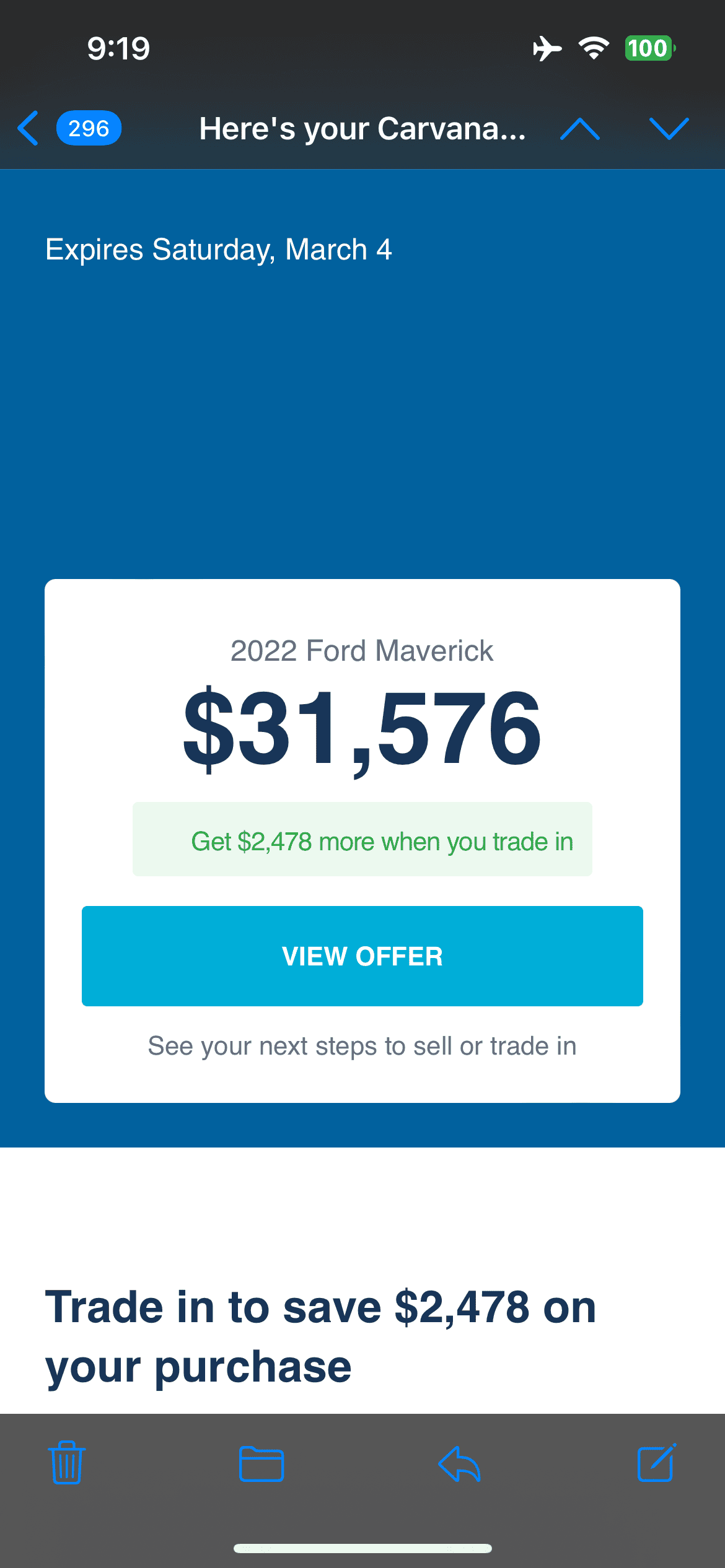 Ford Maverick Sold my Maverick to Carvana 3637C613-E960-4FFD-8A8B-4CFEE7311D54