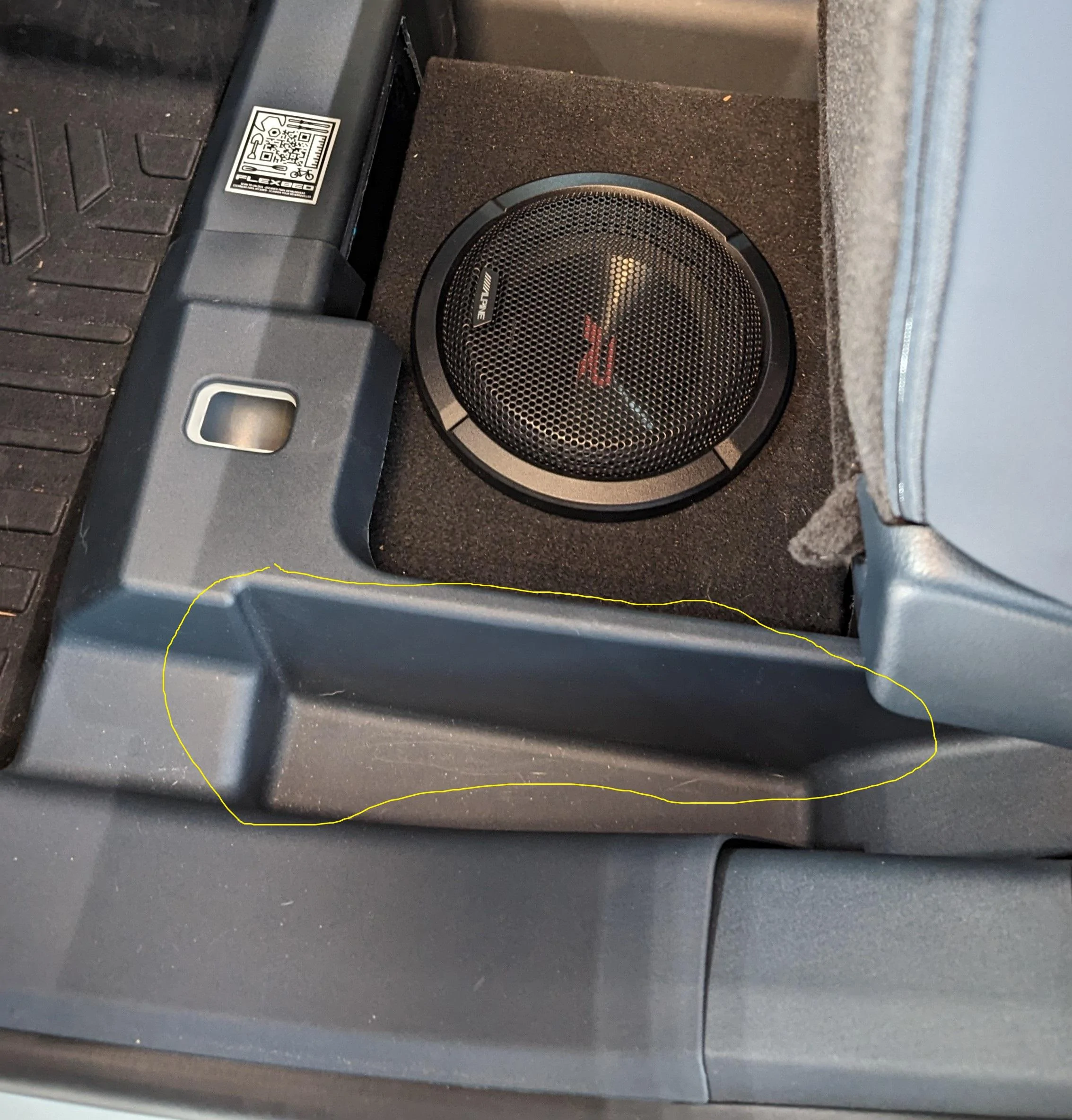 Ford Maverick Adding 8" sub & amp to B&O PXL_20230226_220825411