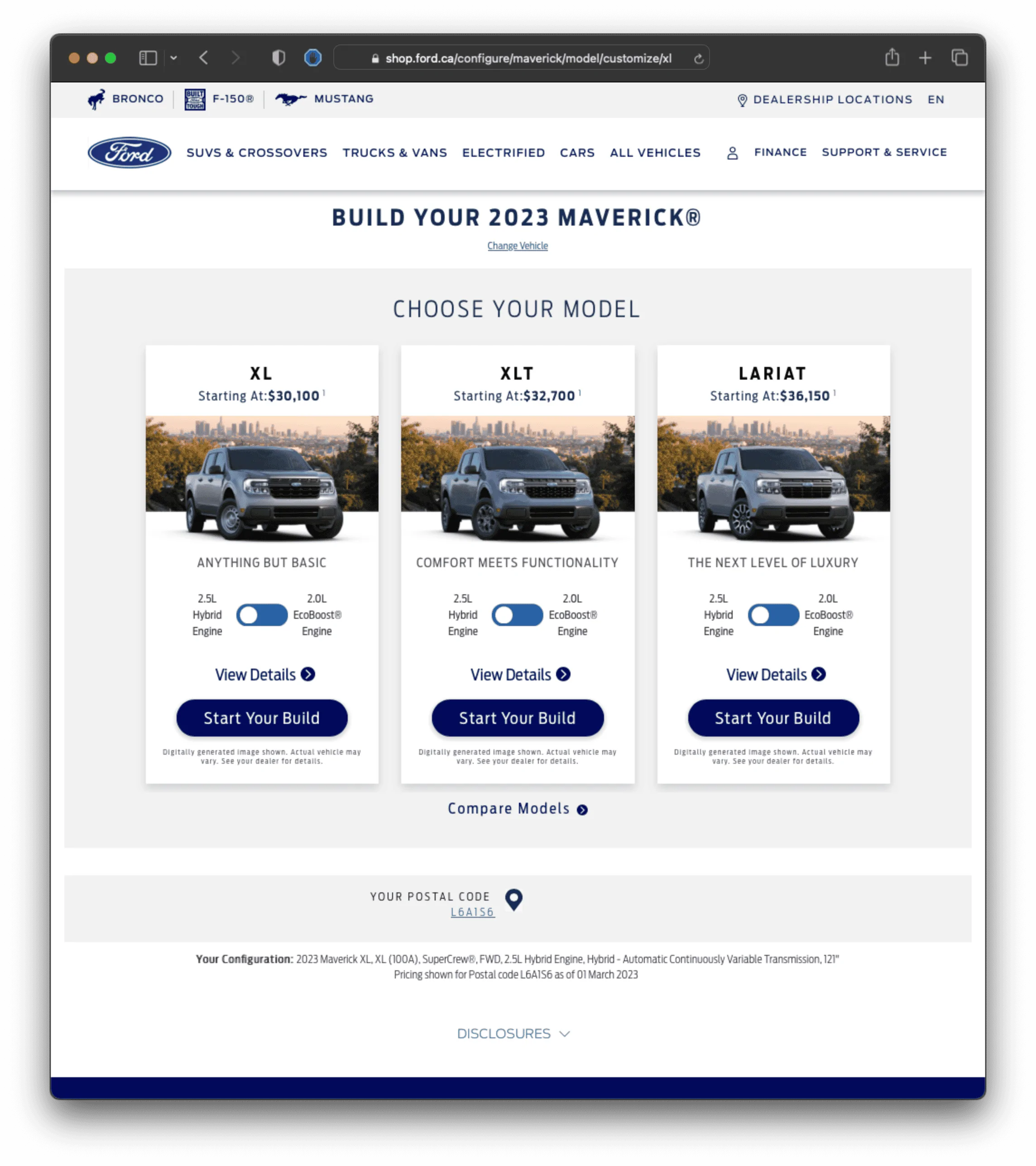 Ford Maverick Ford's Online Maverick Builder now makes the Ecoboost only AWD 1677699355343
